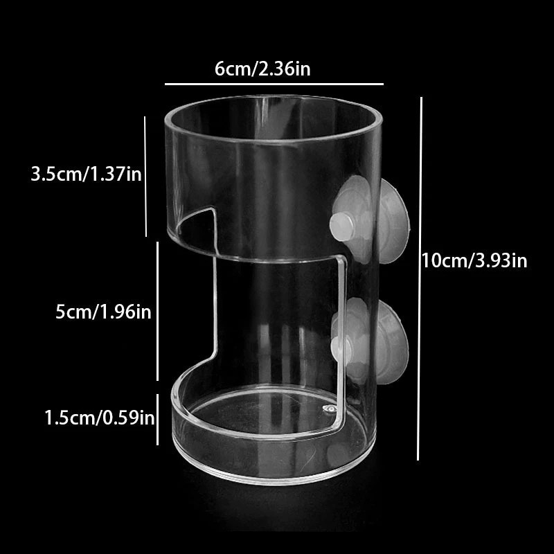 Bộ Ống Đựng Thức Ăn Cho Cá, Tép Cảnh Bằng Nhựa Acrylic