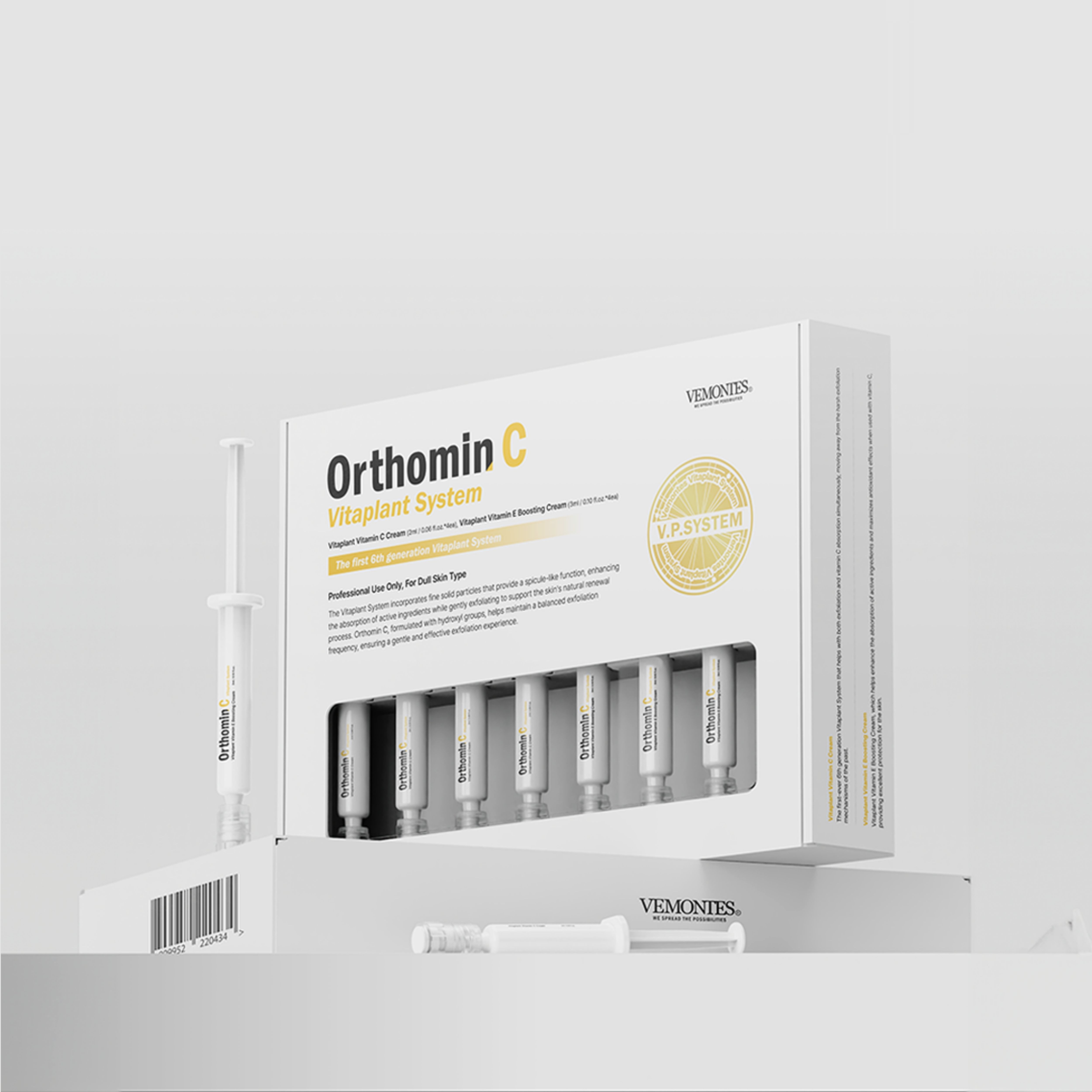 Liệu trình làm sáng da chuyên sâu và tái tạo làn da cao cấp Vitamin C 40% chuẩn spa VEMONTES ORTHOMIN C VITAPLANT KIT