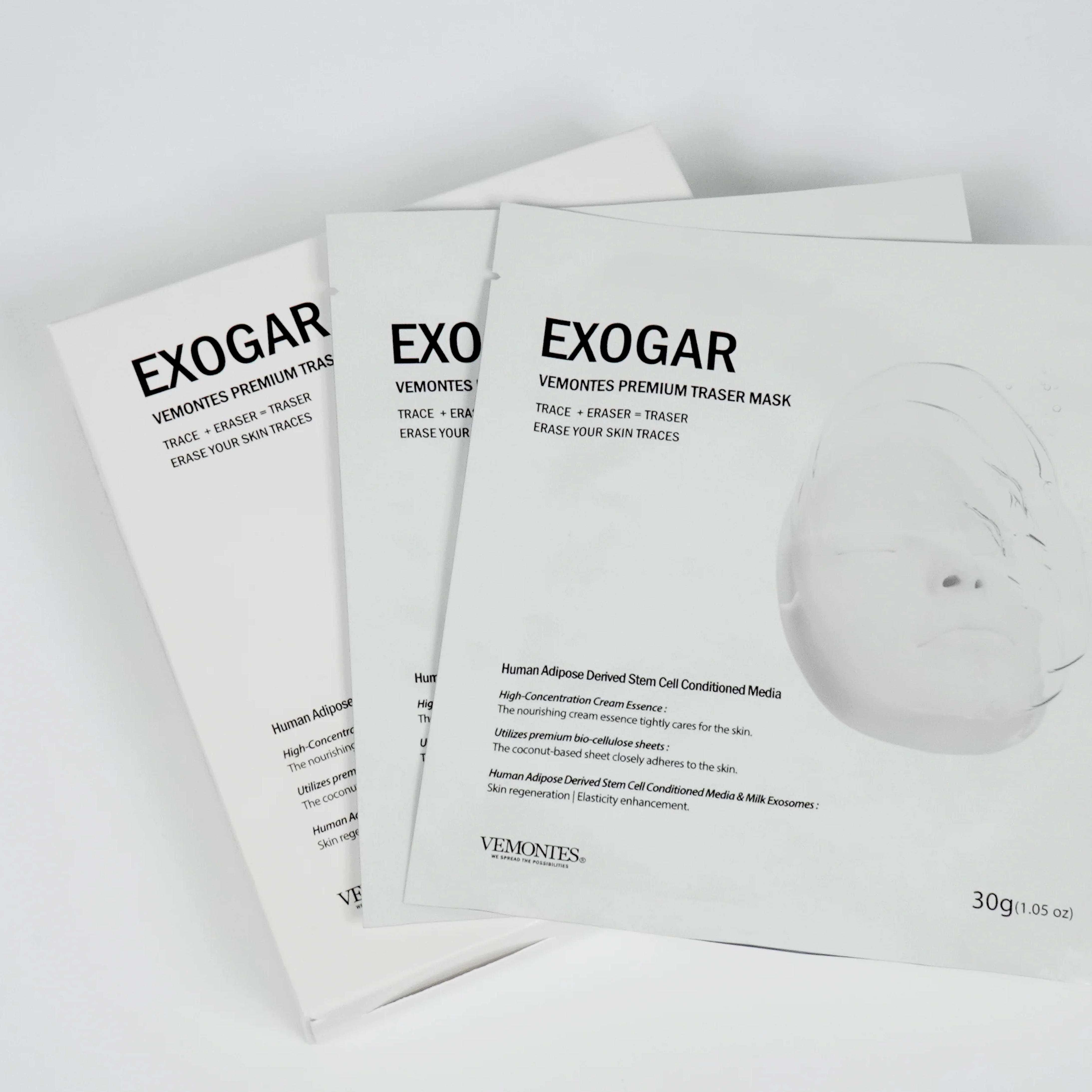 Mặt nạ tế bào gốc mô mỡ, phục hồi chuyên sâu & trẻ hóa làn da - VEMONTES EXOGAR PREMIUM TRASER MASK