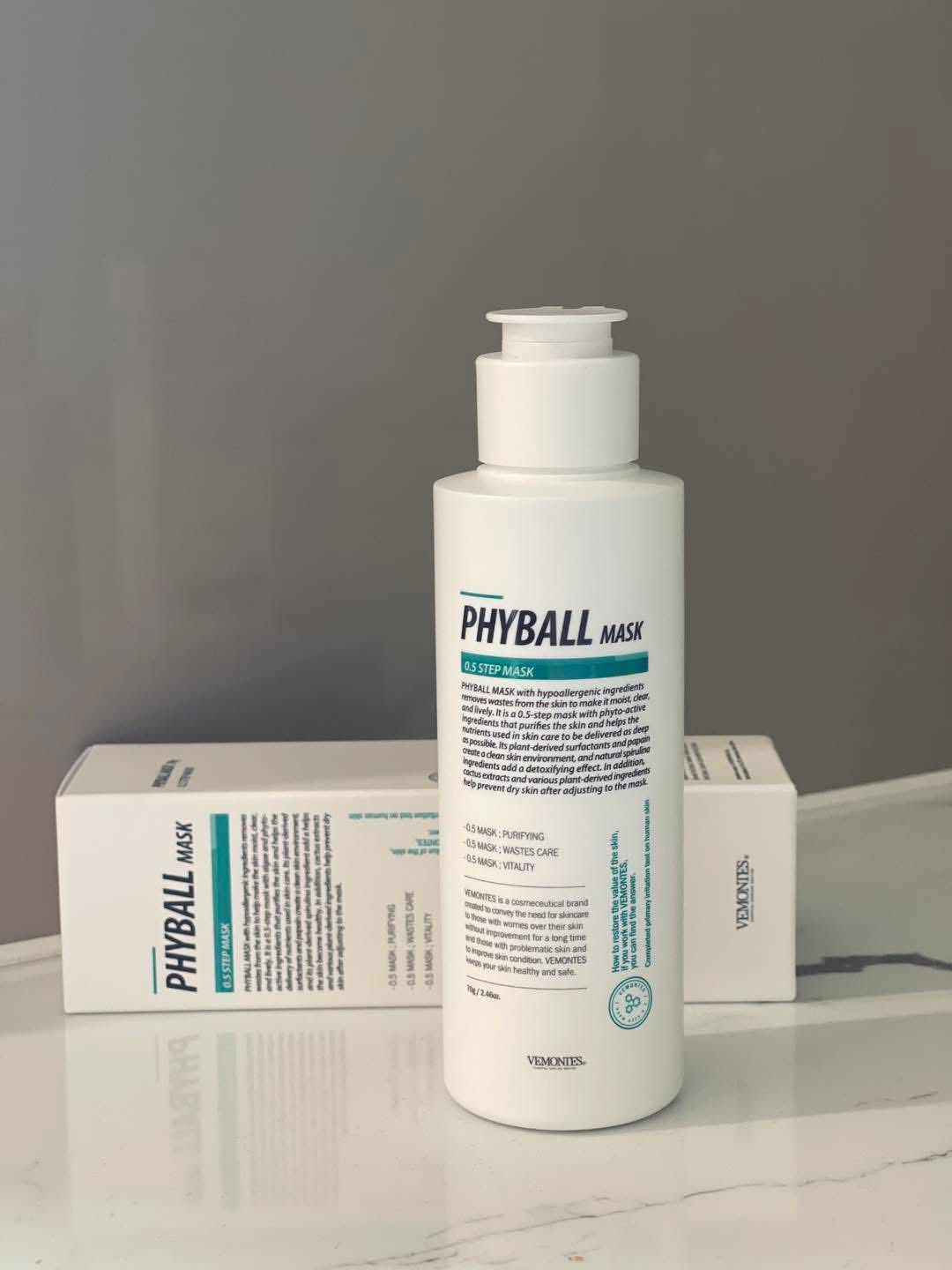 Bột rửa mặt làm sạch sâu, loại bỏ bã nhờn PHYBALL MASK Quy trình làm sạch lỗ chân lông 3 in 1