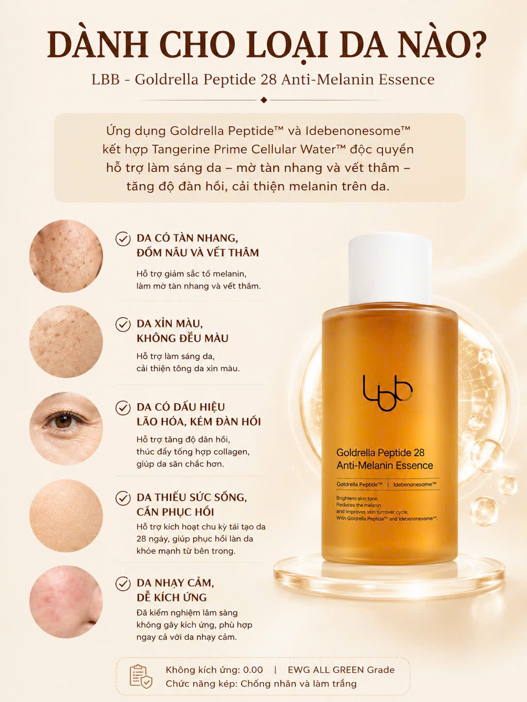 LBB - Goldella Peptide 28 Anti-Melanin Essence