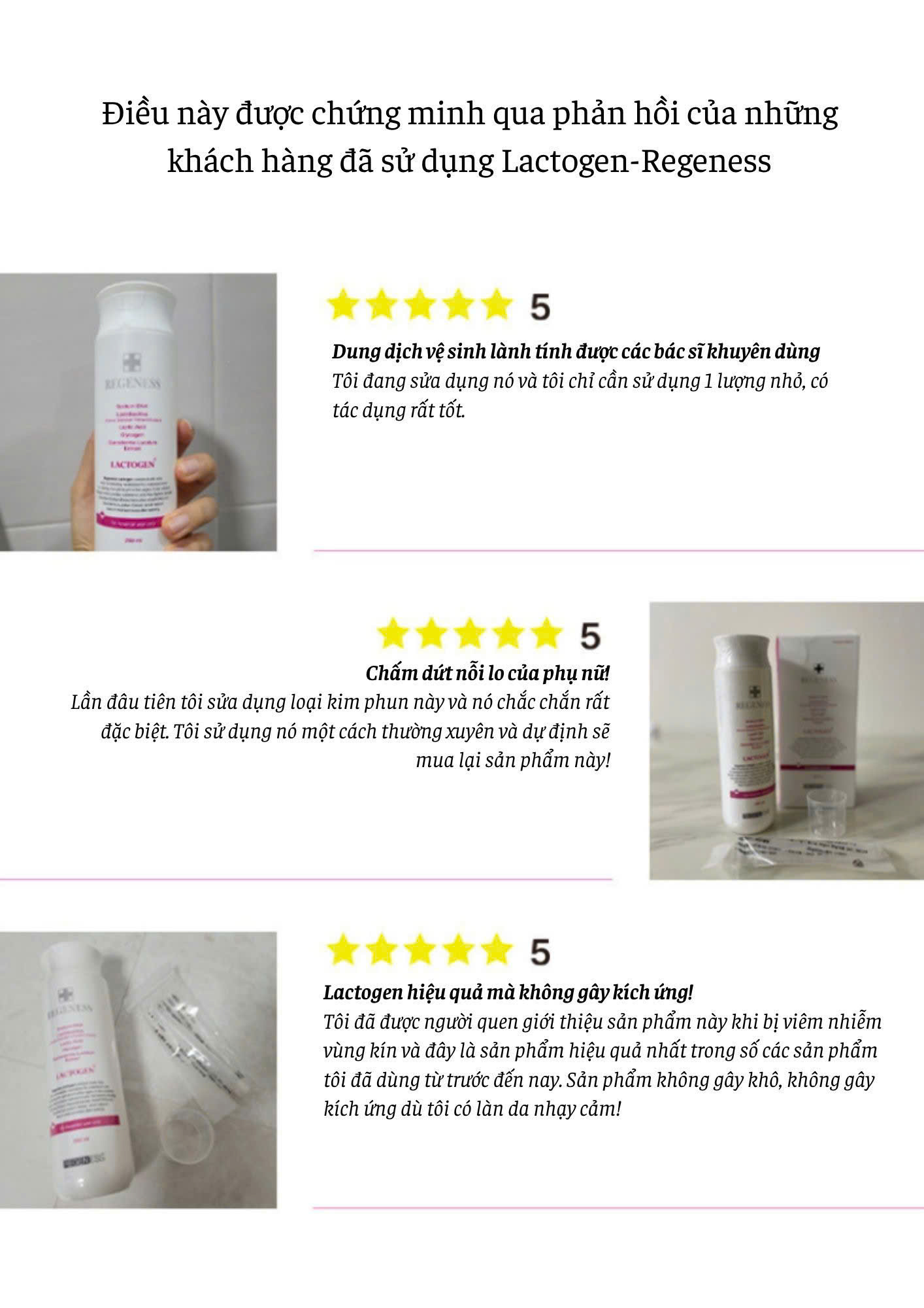 Dung dịch vệ sinh REGENESS LACTOGEN