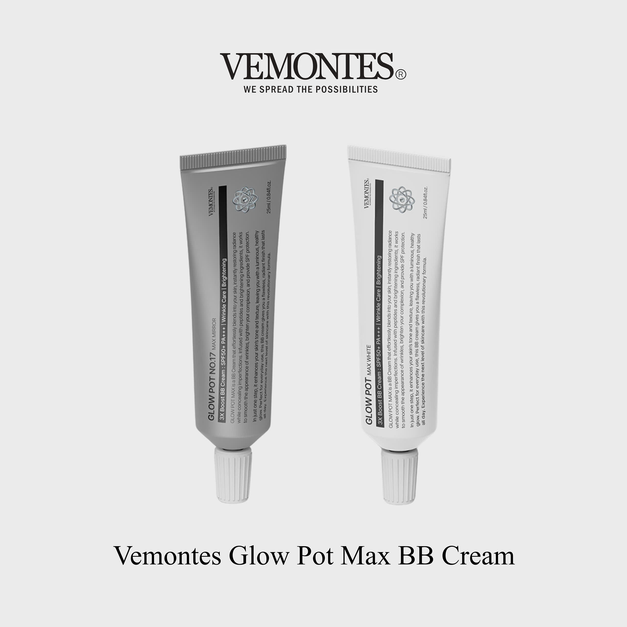 Kem nền BB che phủ & Căng bóng - VEMONTES GLOW POT MAX BB CREAM