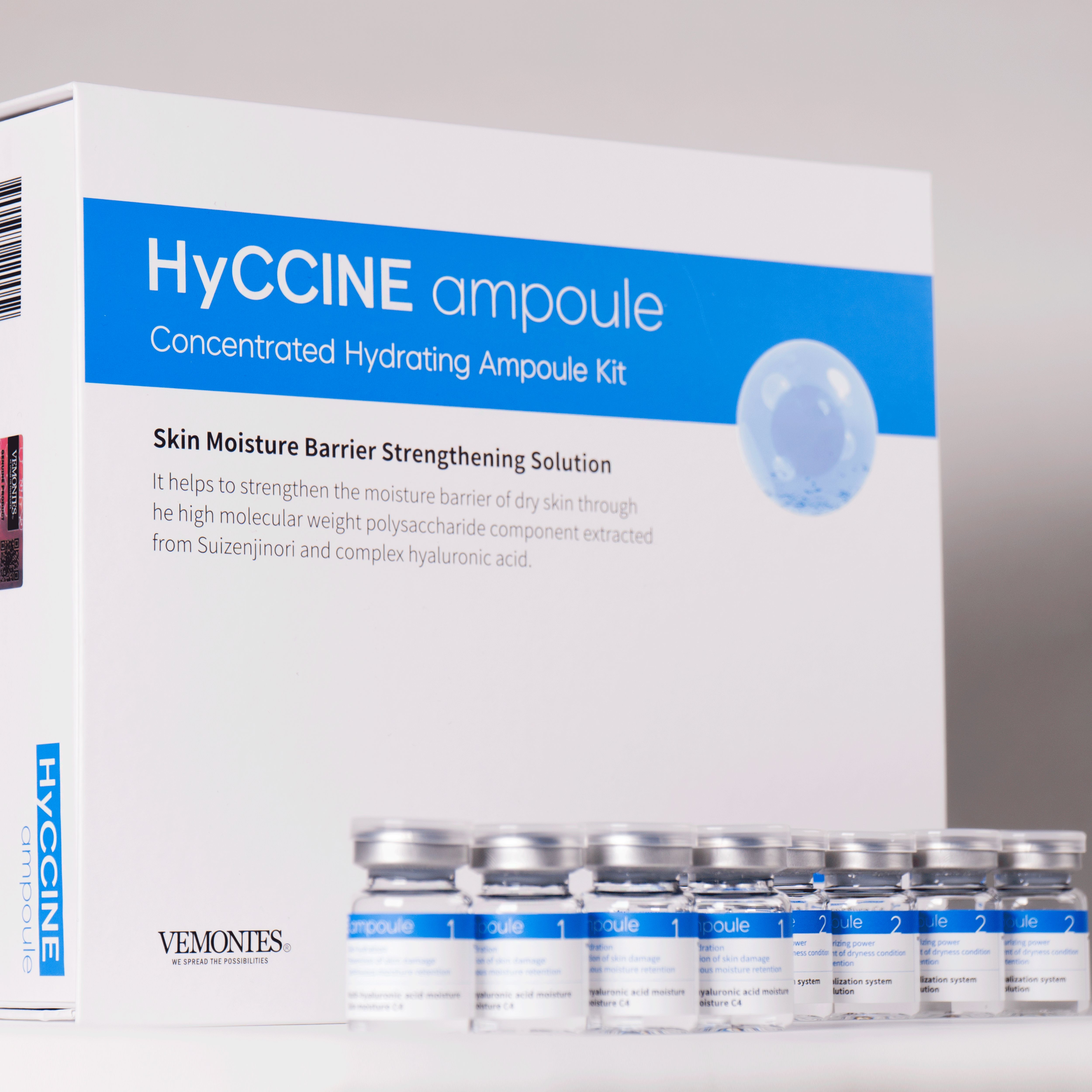 Ampoule 2 bước – cấp ẩm sâu, phục hồi & khóa ẩm tối đa cho làn da căng bóng HYCCINE AMPOULE