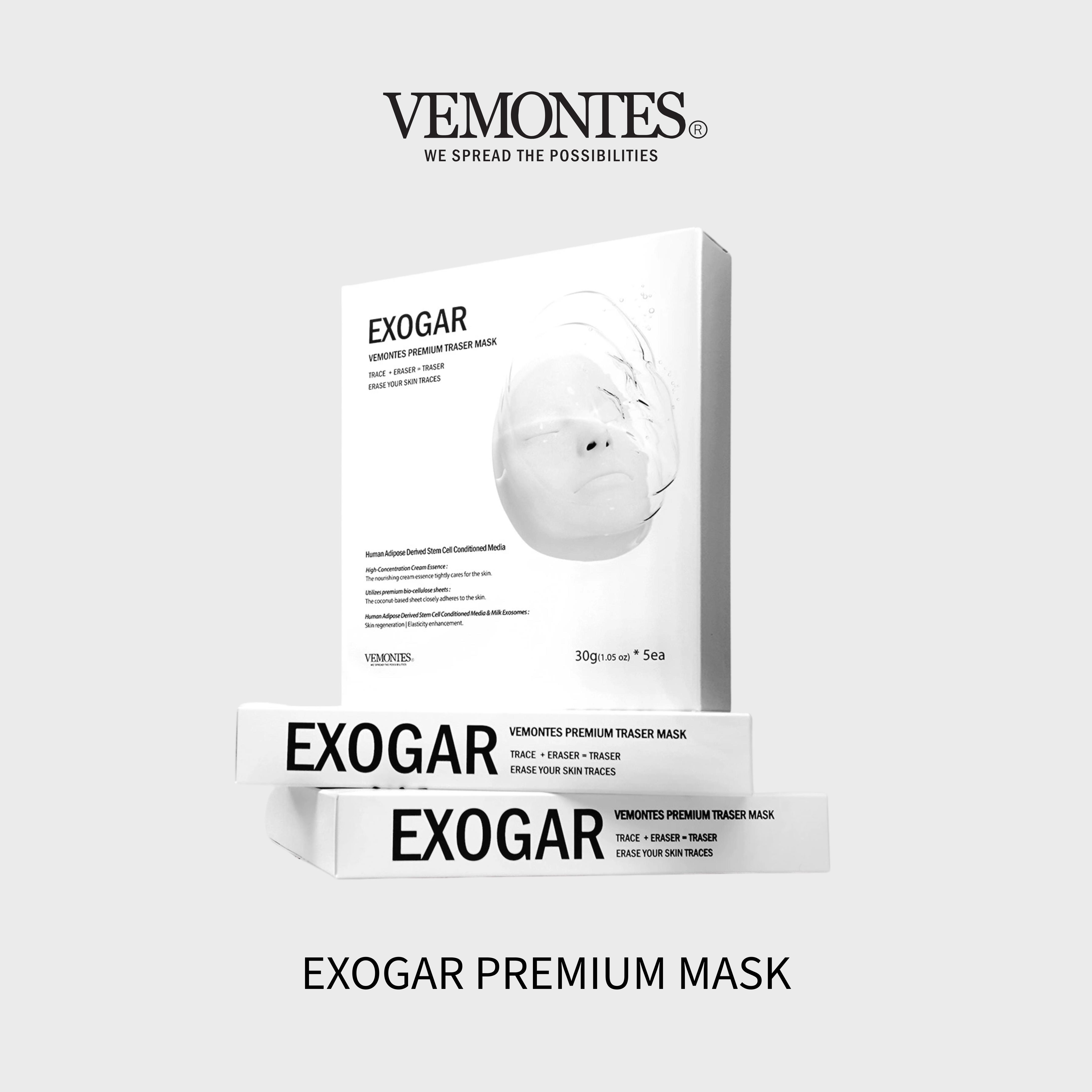 Mặt nạ tế bào gốc mô mỡ, phục hồi chuyên sâu & trẻ hóa làn da - VEMONTES EXOGAR PREMIUM TRASER MASK