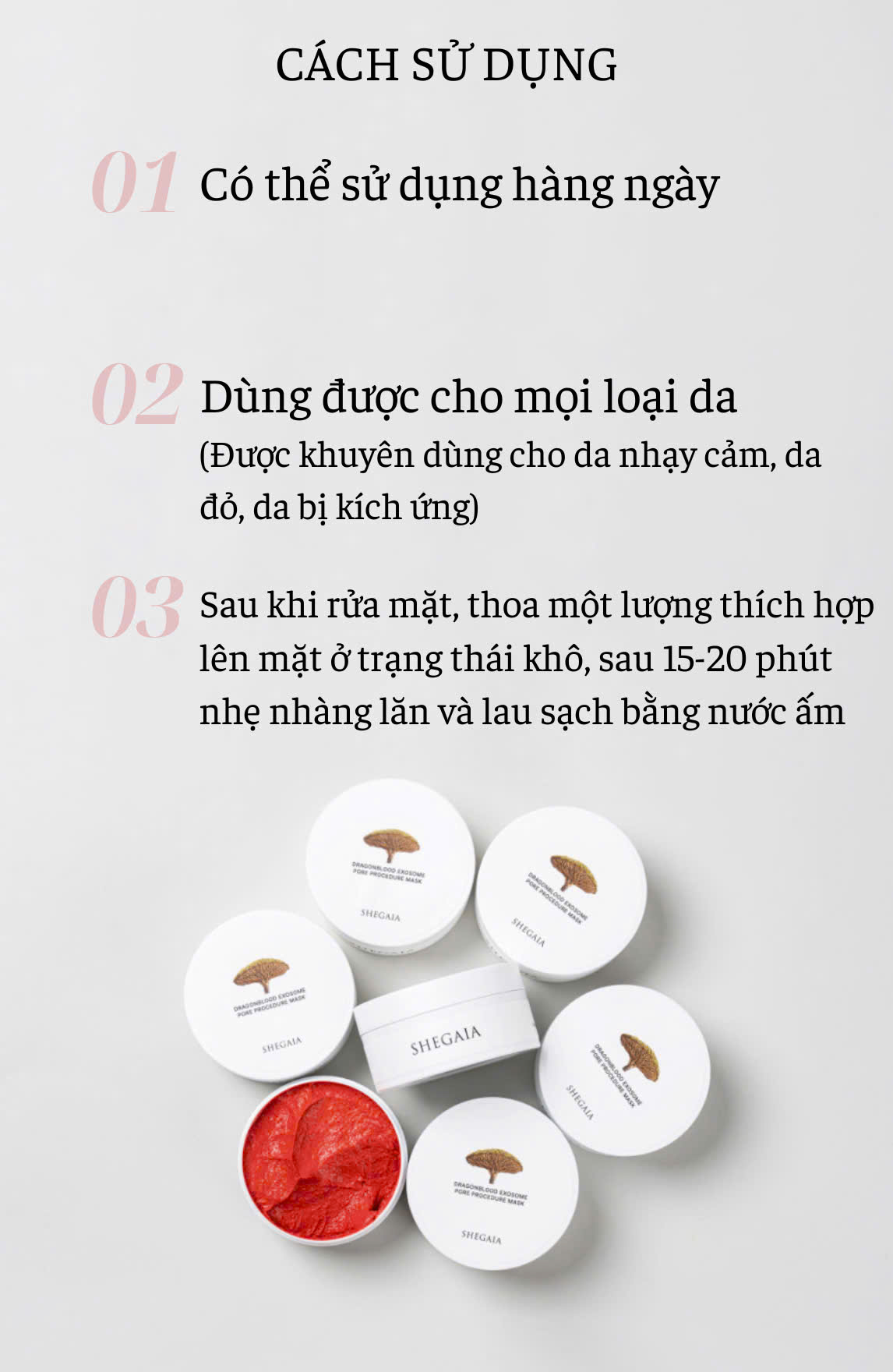 Mặt nạ Exosome se khít lỗ chân lông - SHEGAIA DRAGONBLOOD EXOSOME PORE PROCEDURE MASK