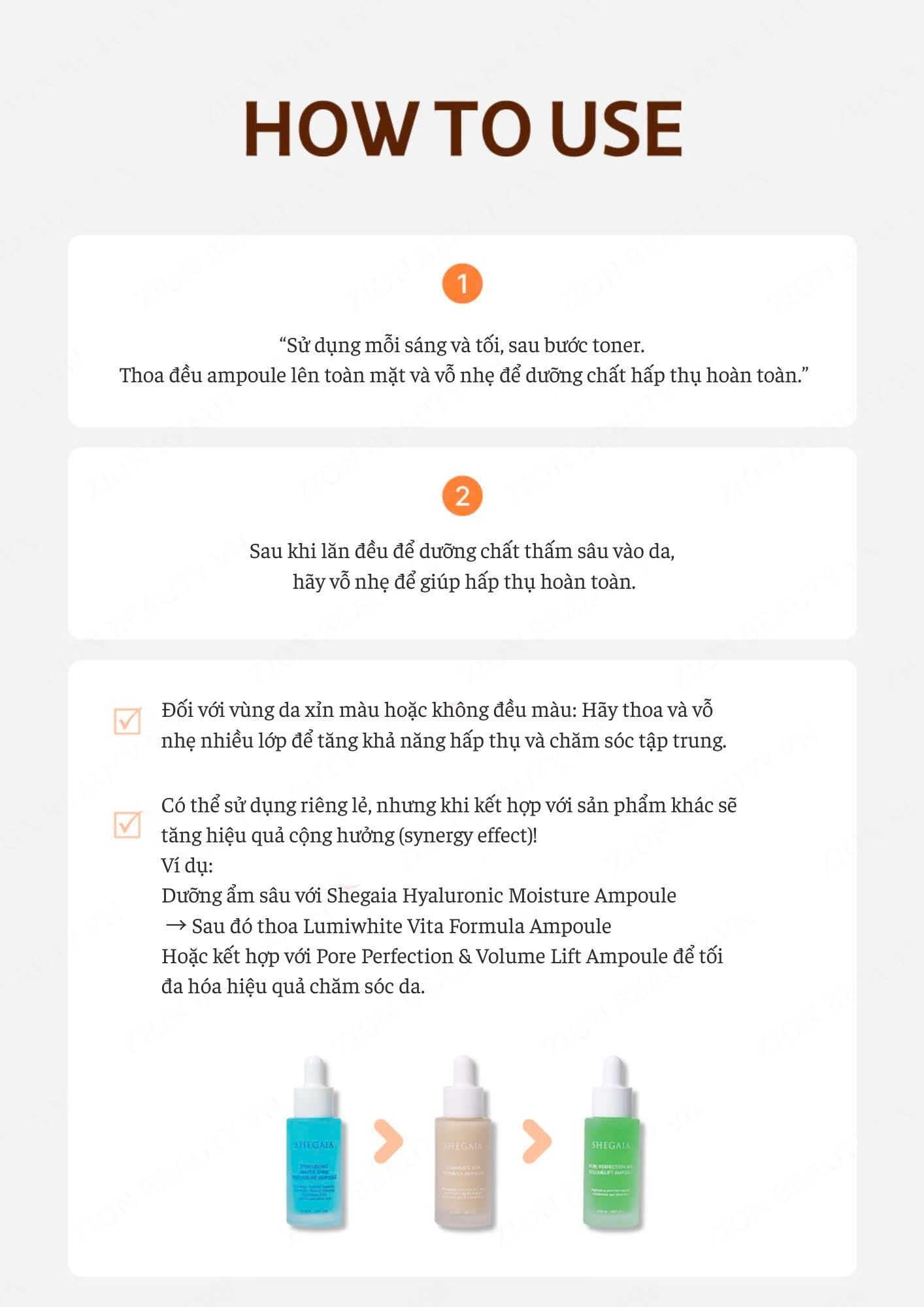 Ampoule dưỡng trắng & Sáng da - SHEGAIA LUMIWHITE VITA FORMULA AMPOULE