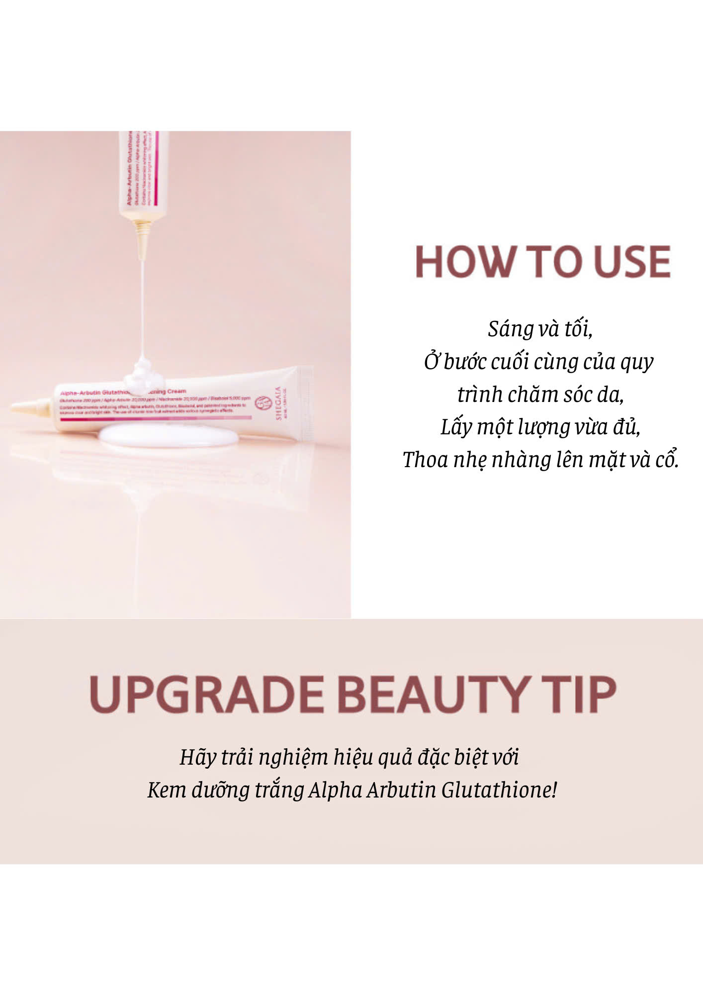 Kem dưỡng trắng & Mờ thâm - SHEGAIA ALPHA-ARBUTIN GLUTATHIONE WHITENING CREAM