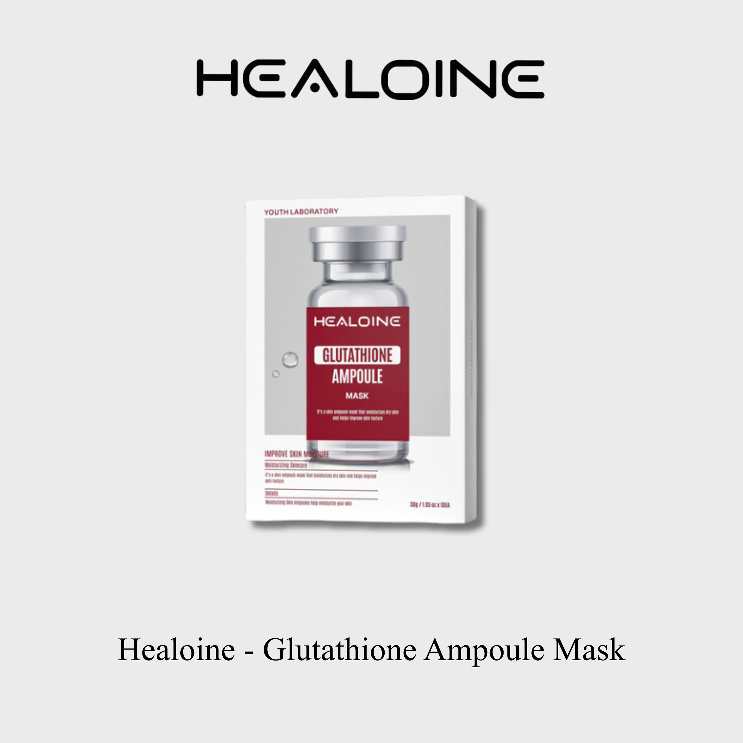 Mặt nạ dưỡng trắng Glutathione - HEALOINE GLUTATHIONE AMPOULE MASK