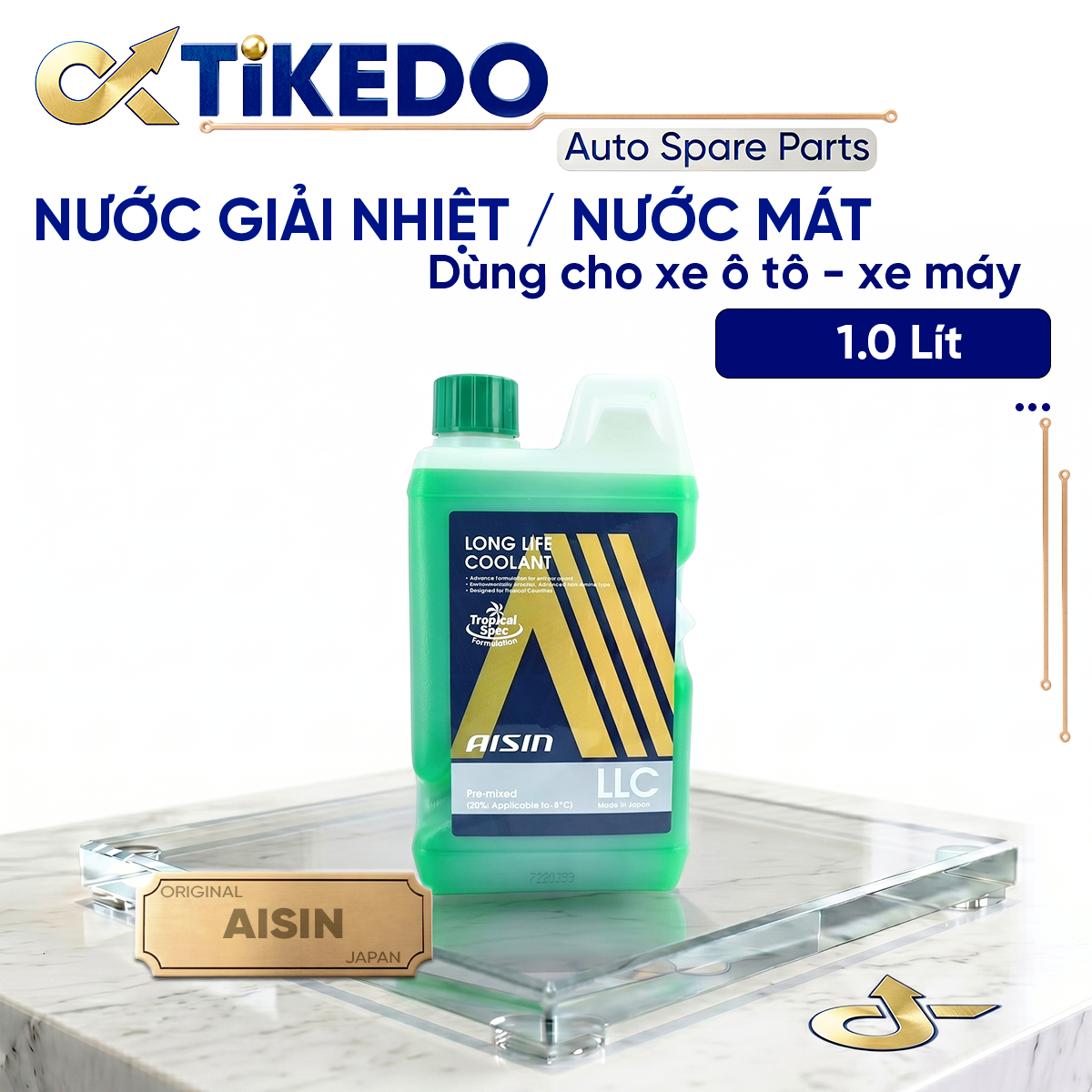 Nước Giải Nhiệt / Nước Mát Dùng cho xe ô tô - xe máy 20%- 50% | Hàng AISIN - Japan