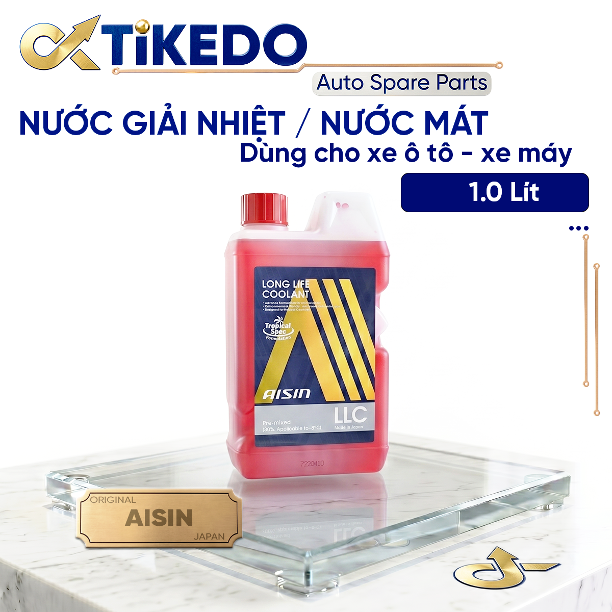Nước Giải Nhiệt / Nước Mát Dùng cho xe ô tô - xe máy 20%- 50% | Hàng AISIN - Japan