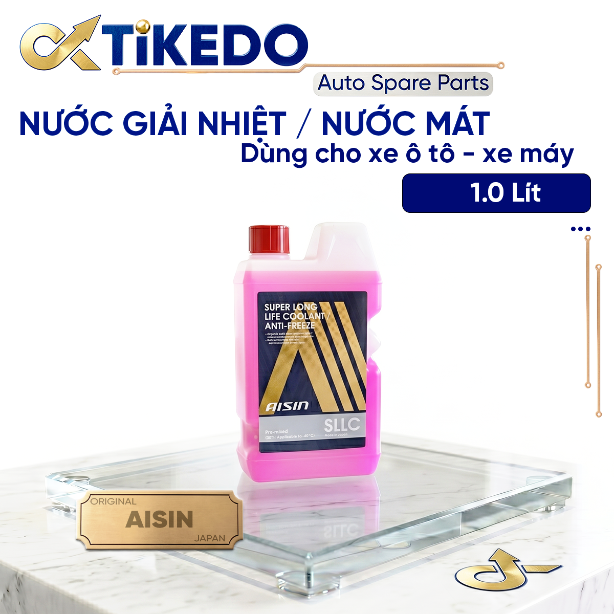Nước Giải Nhiệt / Nước Mát Dùng cho xe ô tô - xe máy 20%- 50% | Hàng AISIN - Japan