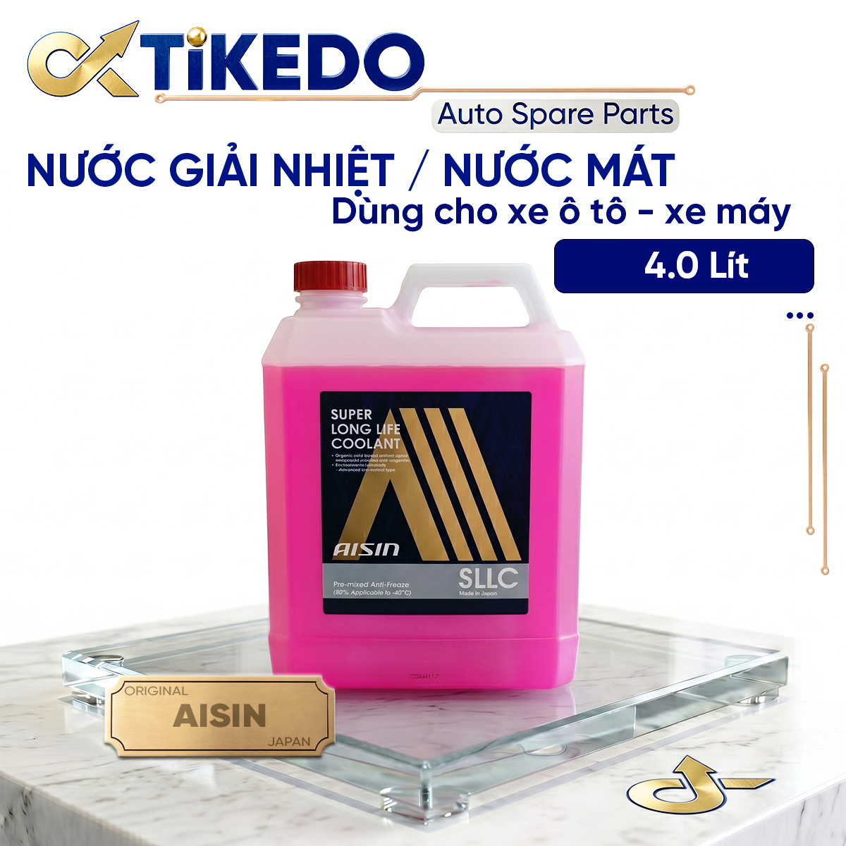 Nước Giải Nhiệt / Nước Mát Dùng cho xe ô tô - xe máy 20%- 50% | Hàng AISIN - Japan