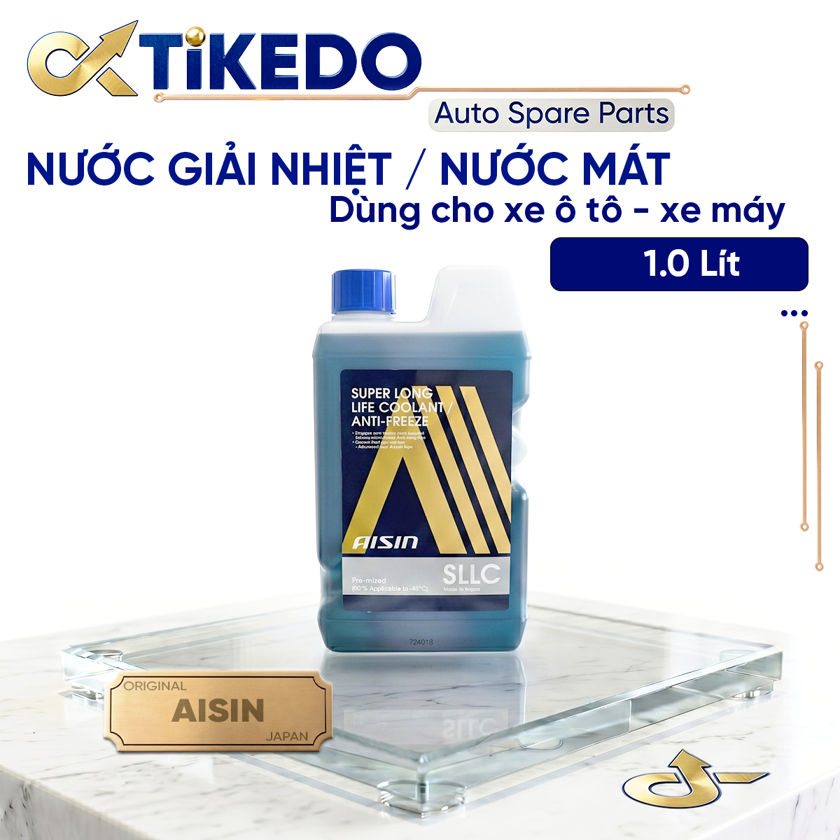 Nước Giải Nhiệt / Nước Mát Dùng cho xe ô tô - xe máy 20%- 50% | Hàng AISIN - Japan