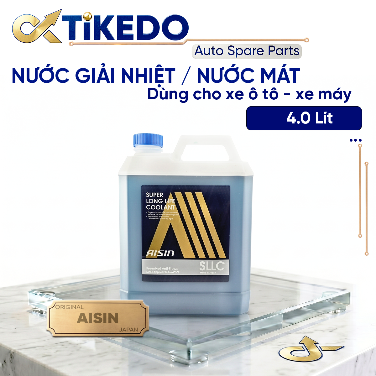 Nước Giải Nhiệt / Nước Mát Dùng cho xe ô tô - xe máy 20%- 50% | Hàng AISIN - Japan