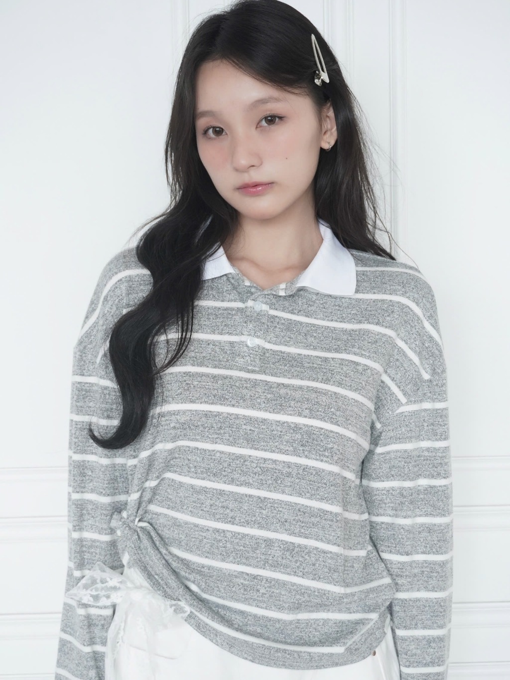 Dreamy long sleeved polo Top