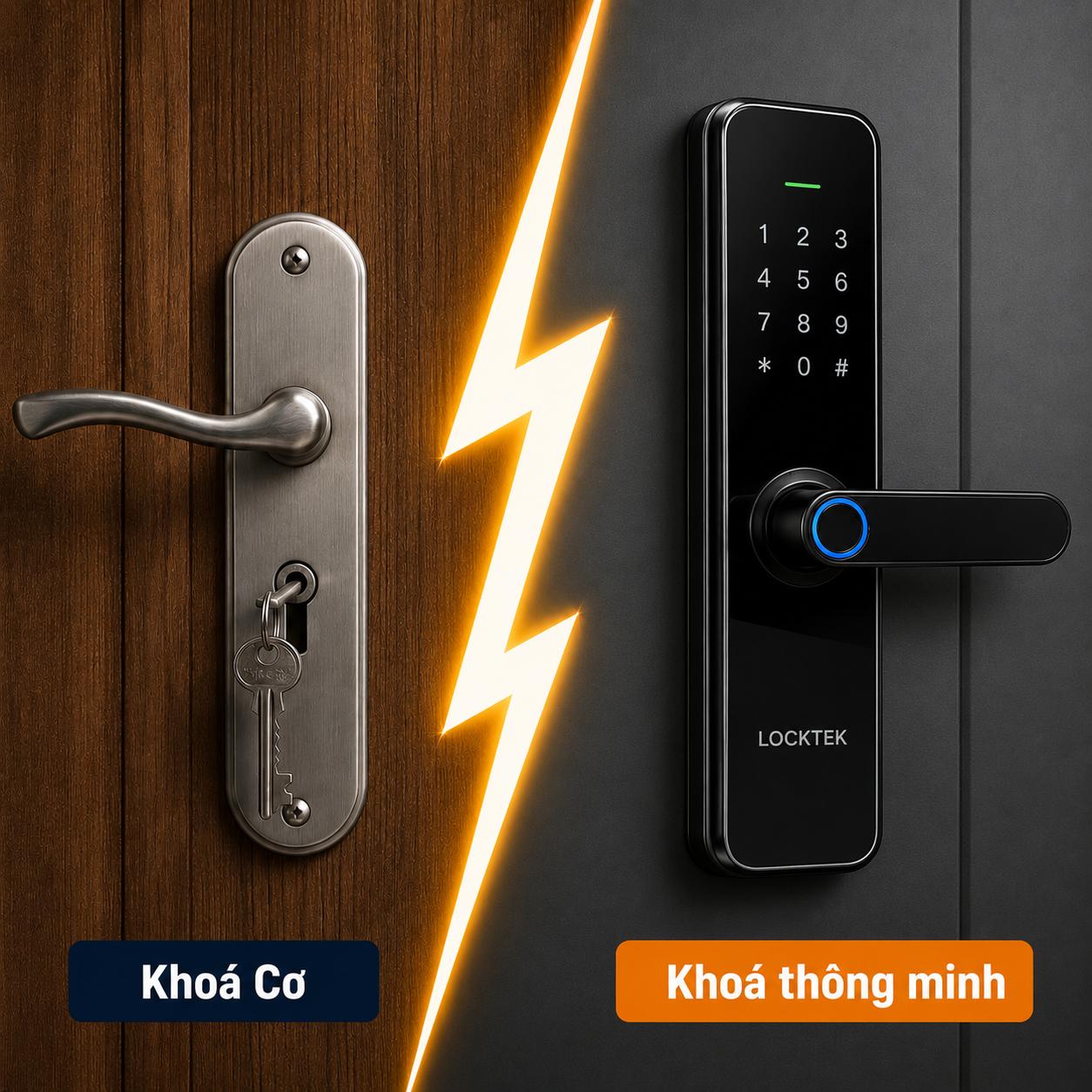 🔐 KHÓA CƠ VÀ KHÓA THÔNG MINH: LOẠI NÀO PHÙ HỢP VỚI GIA ĐÌNH BẠ