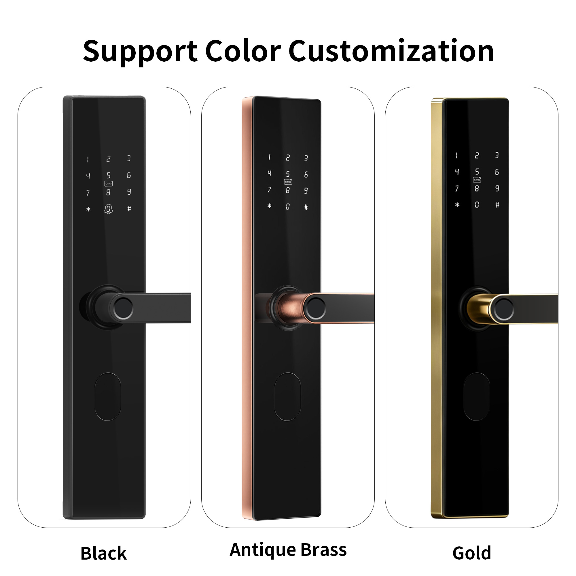 Khóa cửa thông minh vân tay phối kim loại cho cửa chính hiện đại Locktek F18-TTlock