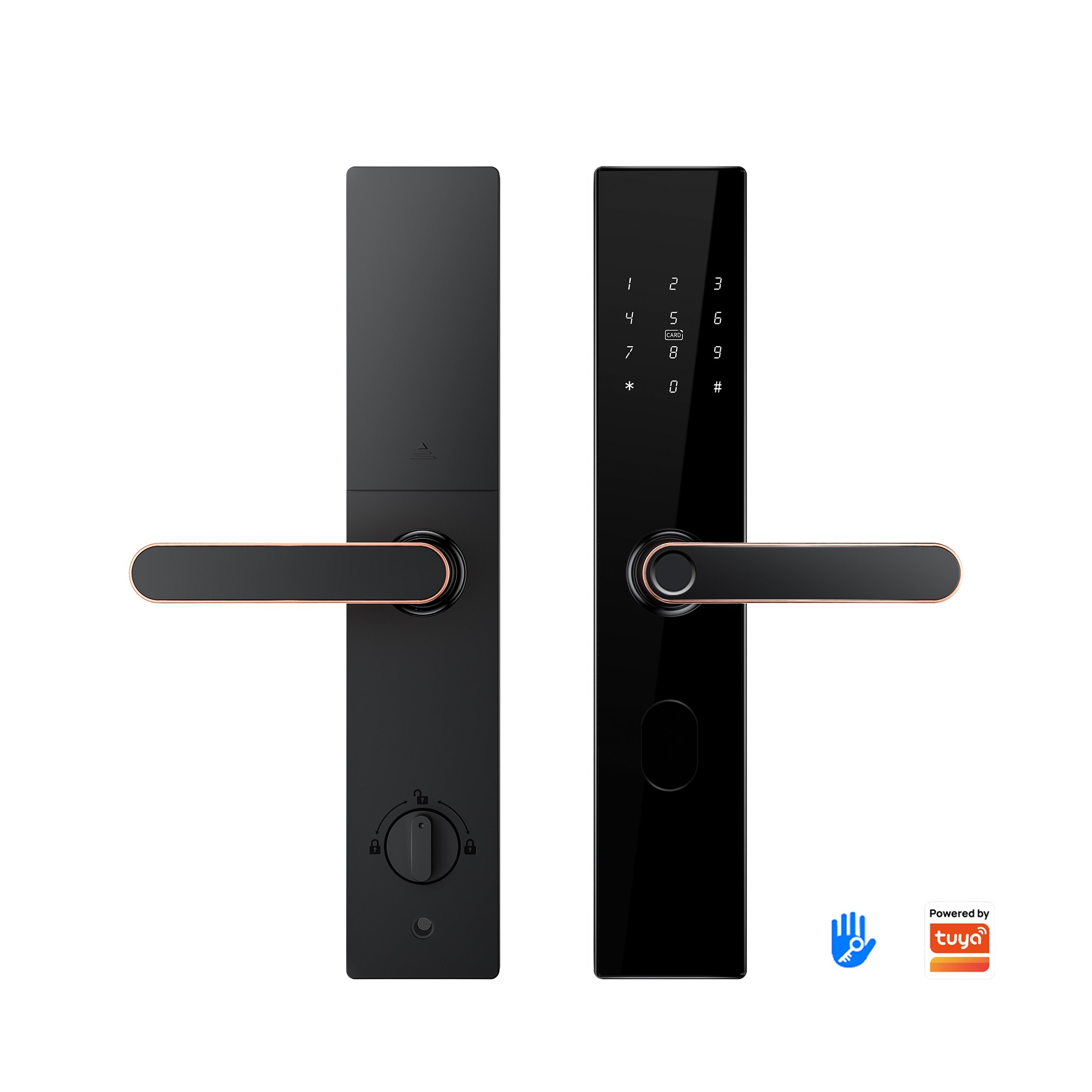 Khóa cửa thông minh vân tay phối kim loại cho cửa chính hiện đại Locktek F18-TTlock