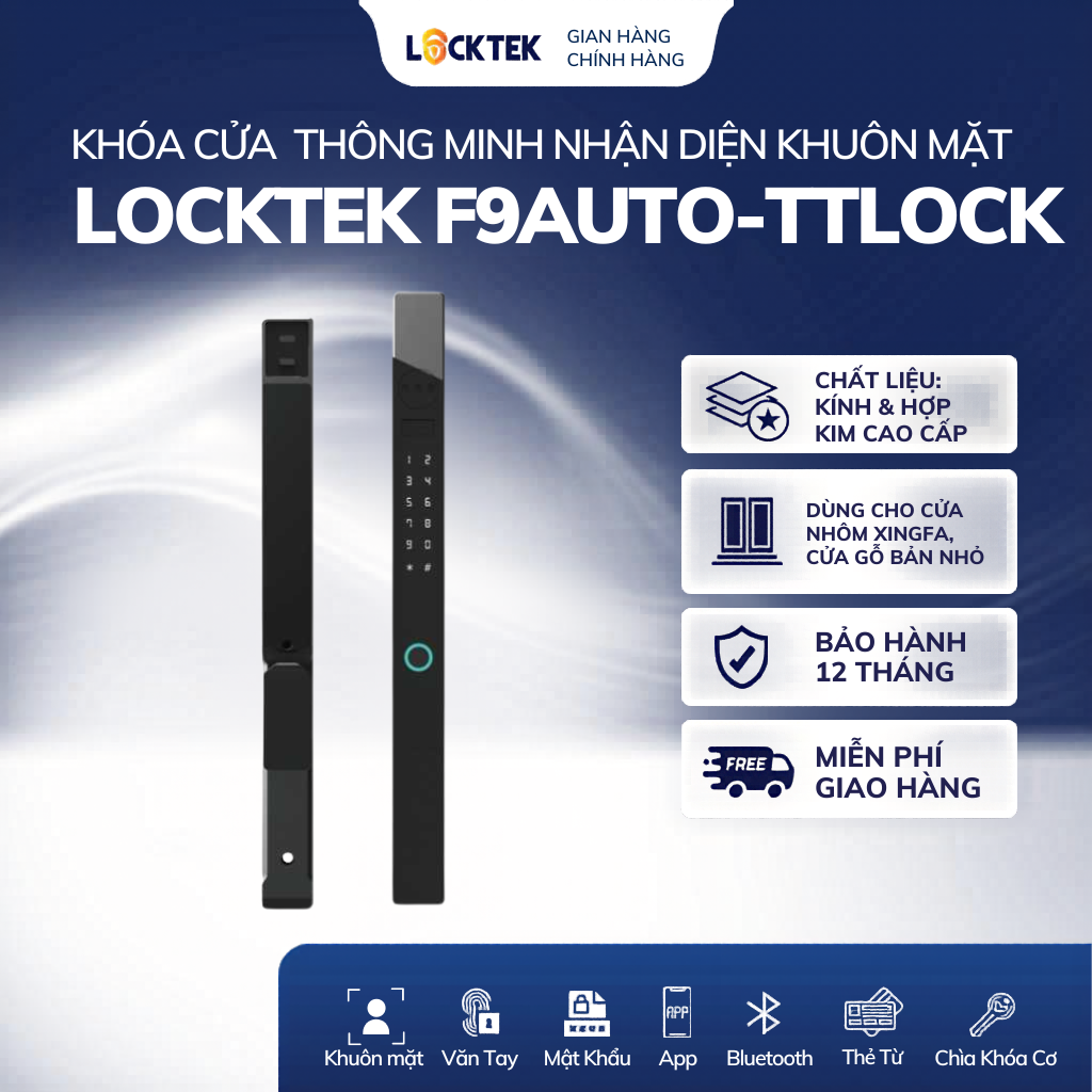 Khóa Cửa F9 Auto Thông Minh Cho Không Gian Ngoài Trời