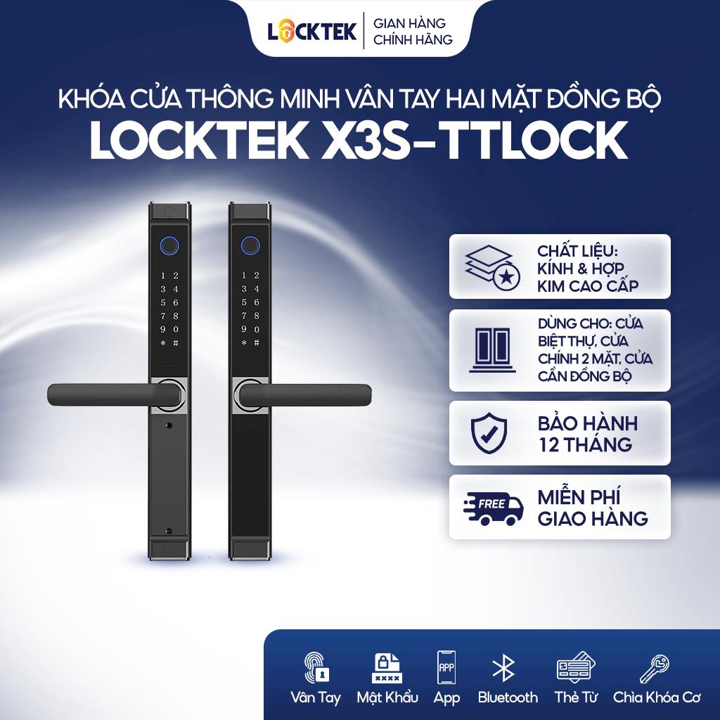 Khóa Cửa Thông Minh Ngoài Trời X3S Vân Tay Hai Mặt