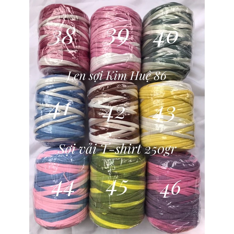 Sợi vải loang T-shirt cuộn 250g