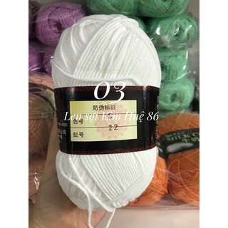Len milk cotton loại 1 cuộn 125g