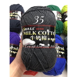 Len milk cotton loại 1 cuộn 125g