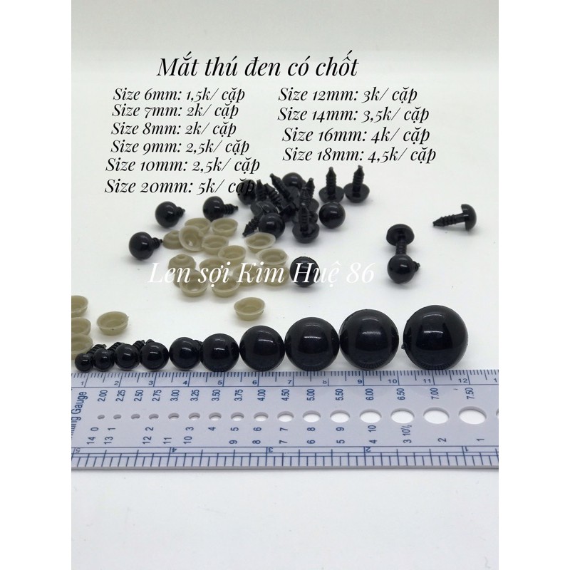 Mắt thú có chốt gài an toàn ( 10 cái)