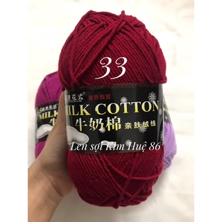 Len milk cotton loại 1 cuộn 125g