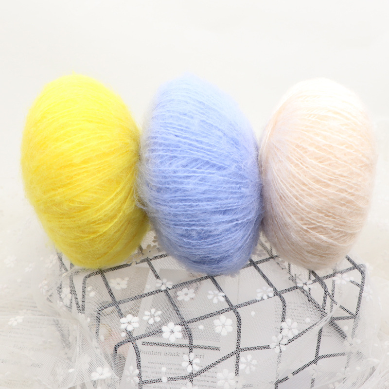 Len Mohair siêu mềm mịn cuộn 25g sợi 1mm