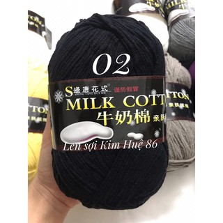 Len milk cotton loại 1 cuộn 125g