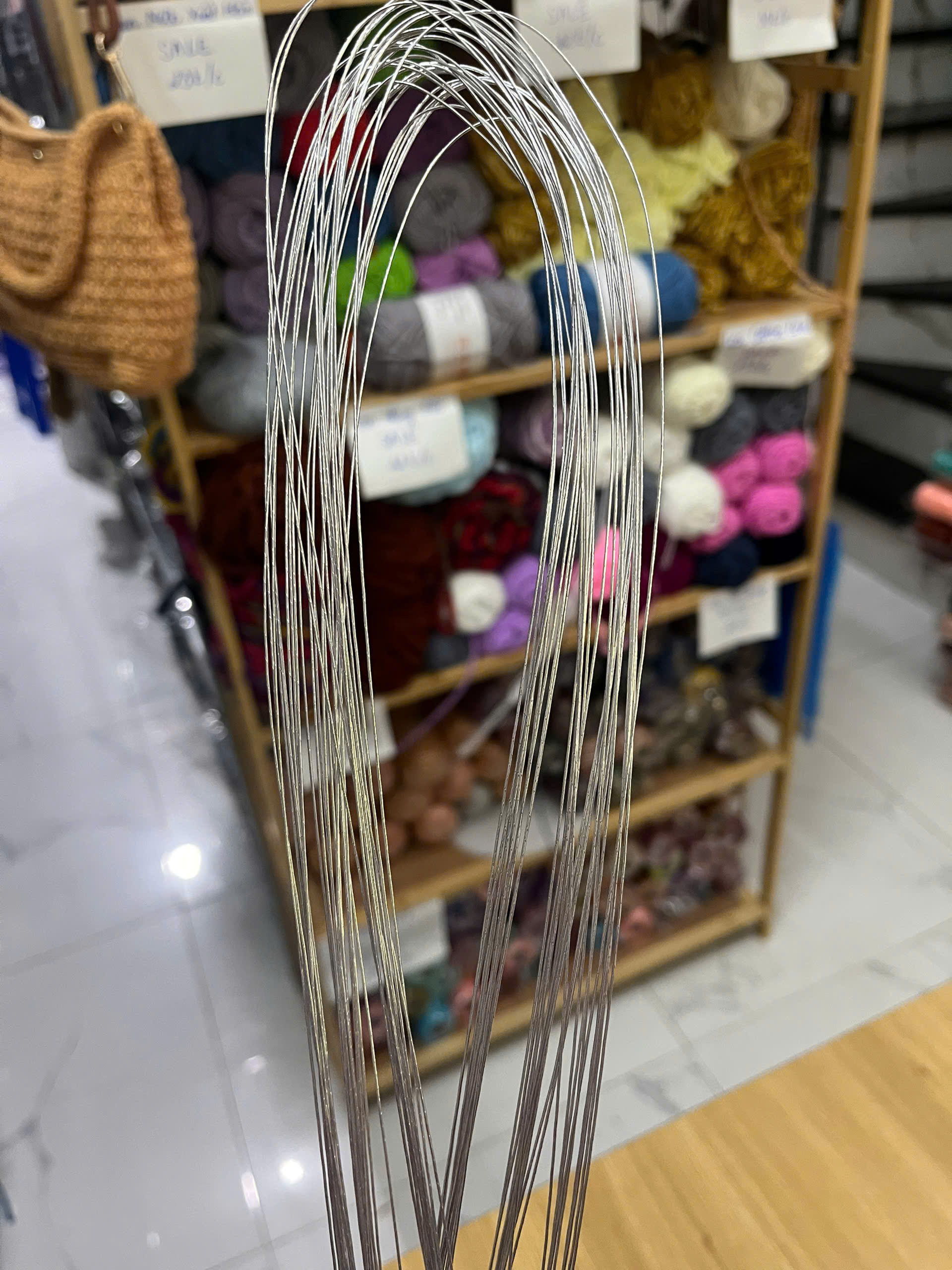Kẽm xi sợi dài 80cm làm lá, hoa handmade