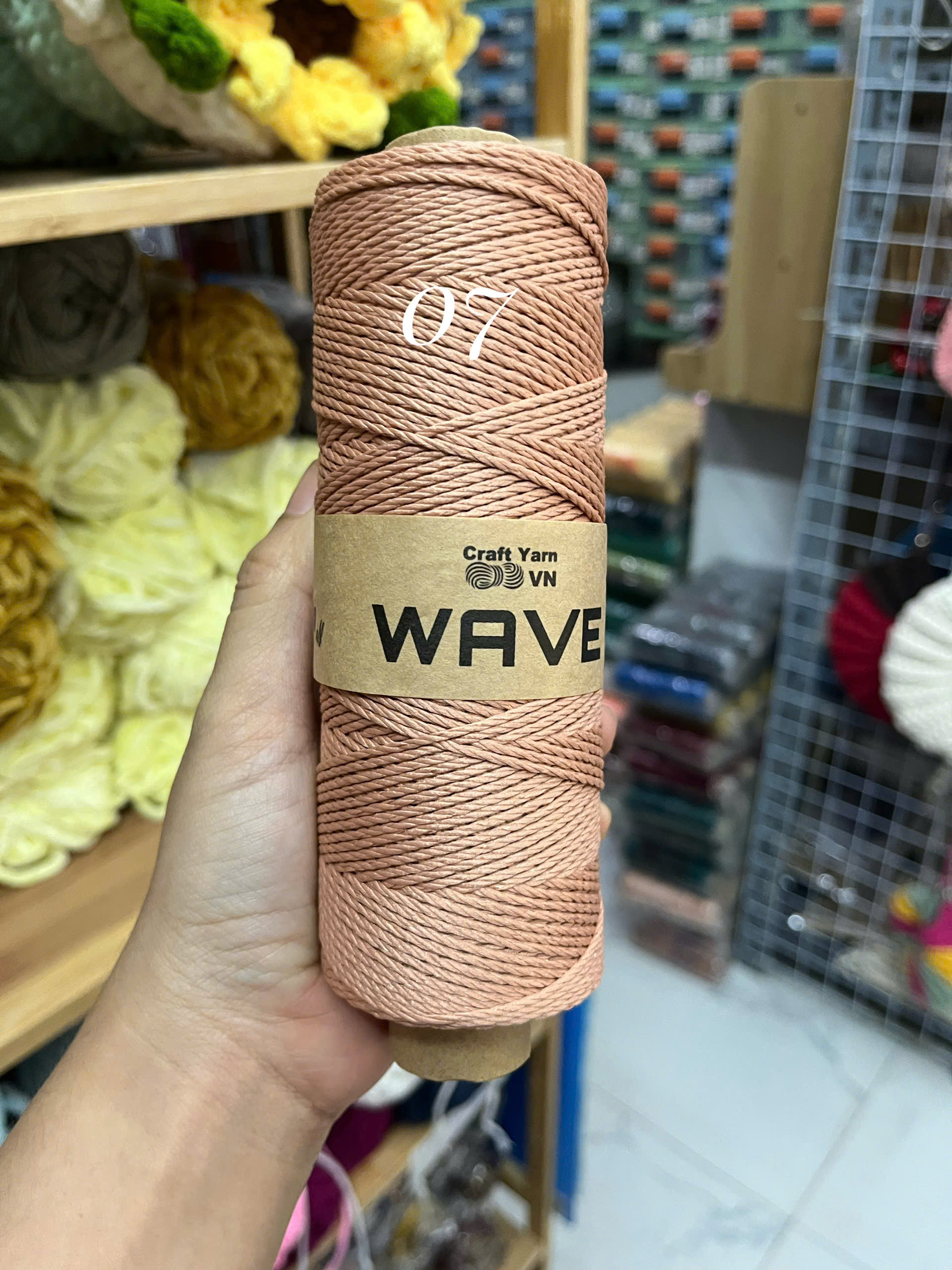 Sợi WAVE Craft Yarn VN móc mũ, túi xách ( cuộn 125g)