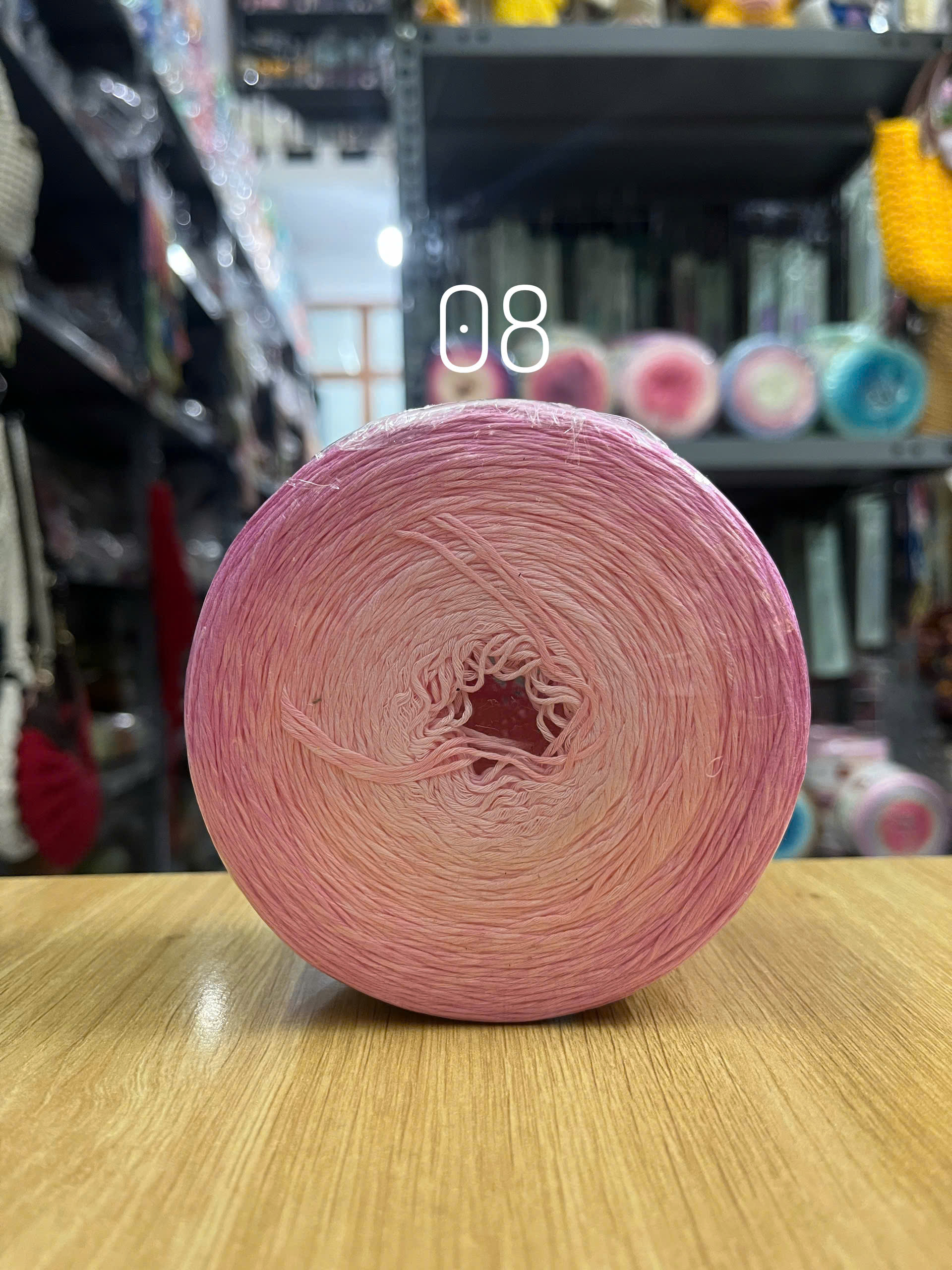 Sợi hè Coconut Silk siêu mát màu cầu vồng cuộn 300g