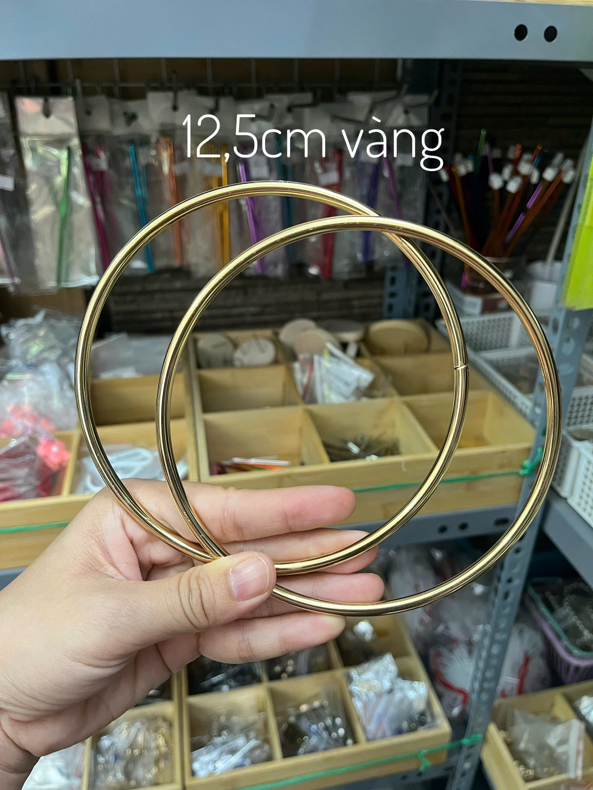 Quai túi tròn chất liệu bằng kim loại làm túi handmade ( 1cặp)