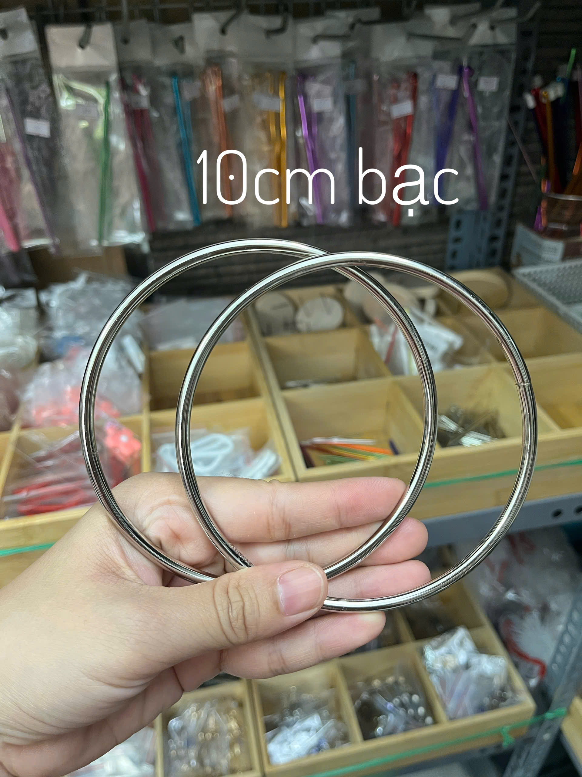 Quai túi tròn chất liệu bằng kim loại làm túi handmade ( 1cặp)