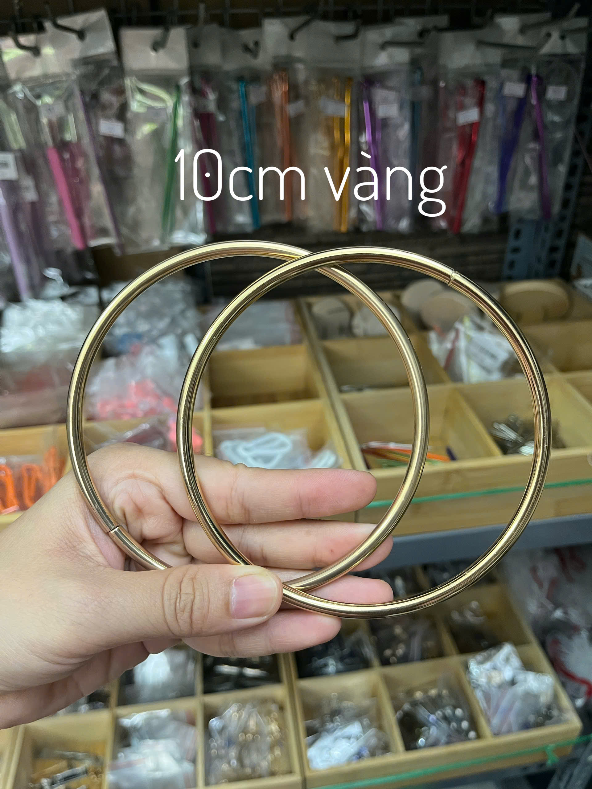Quai túi tròn chất liệu bằng kim loại làm túi handmade ( 1cặp)