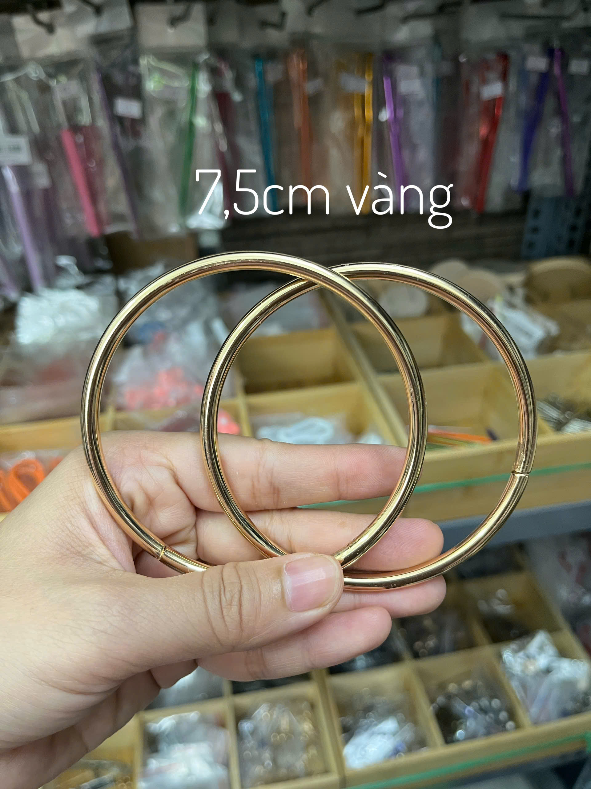 Quai túi tròn chất liệu bằng kim loại làm túi handmade ( 1cặp)