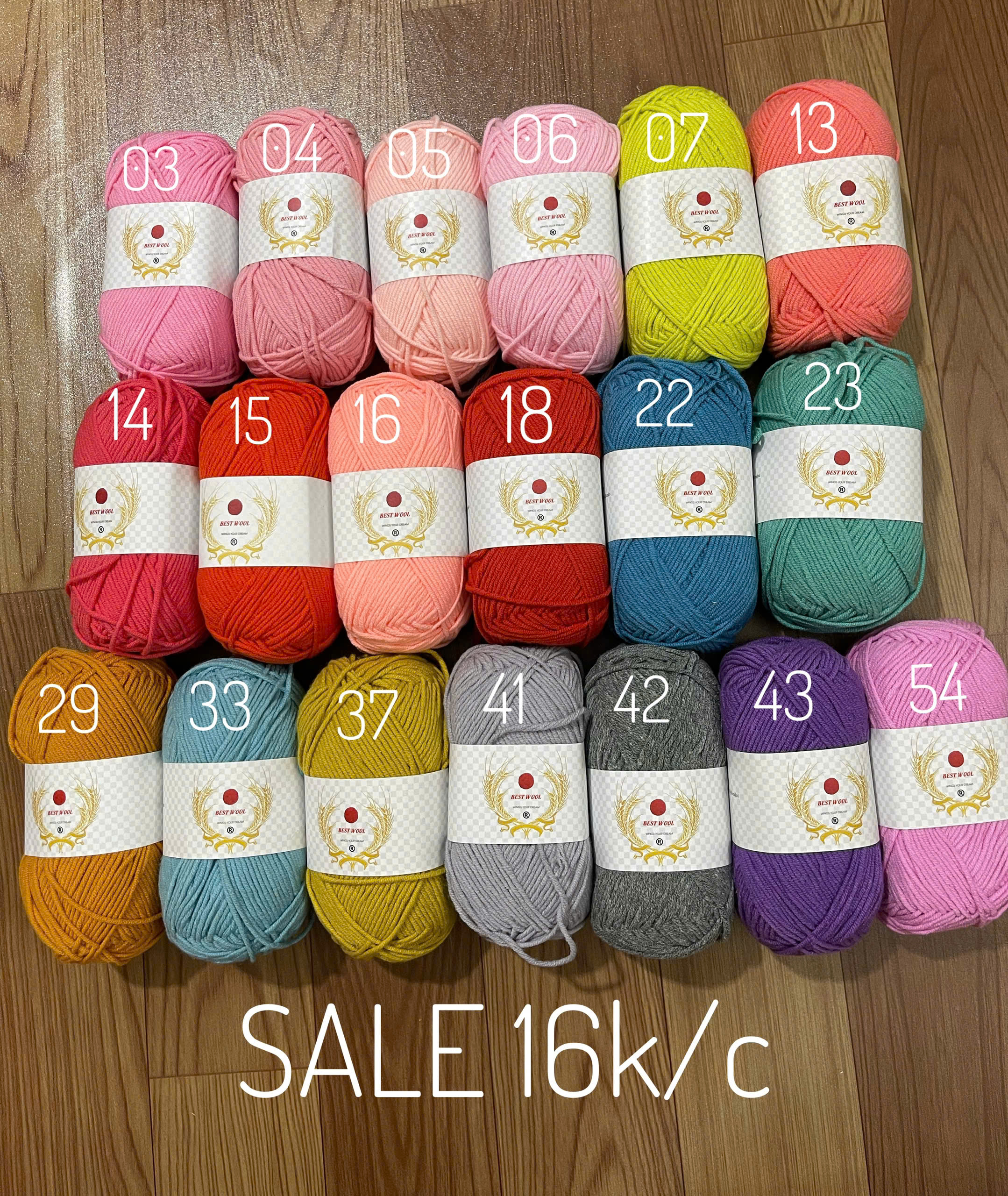 Len Best Wool cuộn 50g cỡ sợi 1,5mm ( XẢ LỖ CẮT DÒNG)