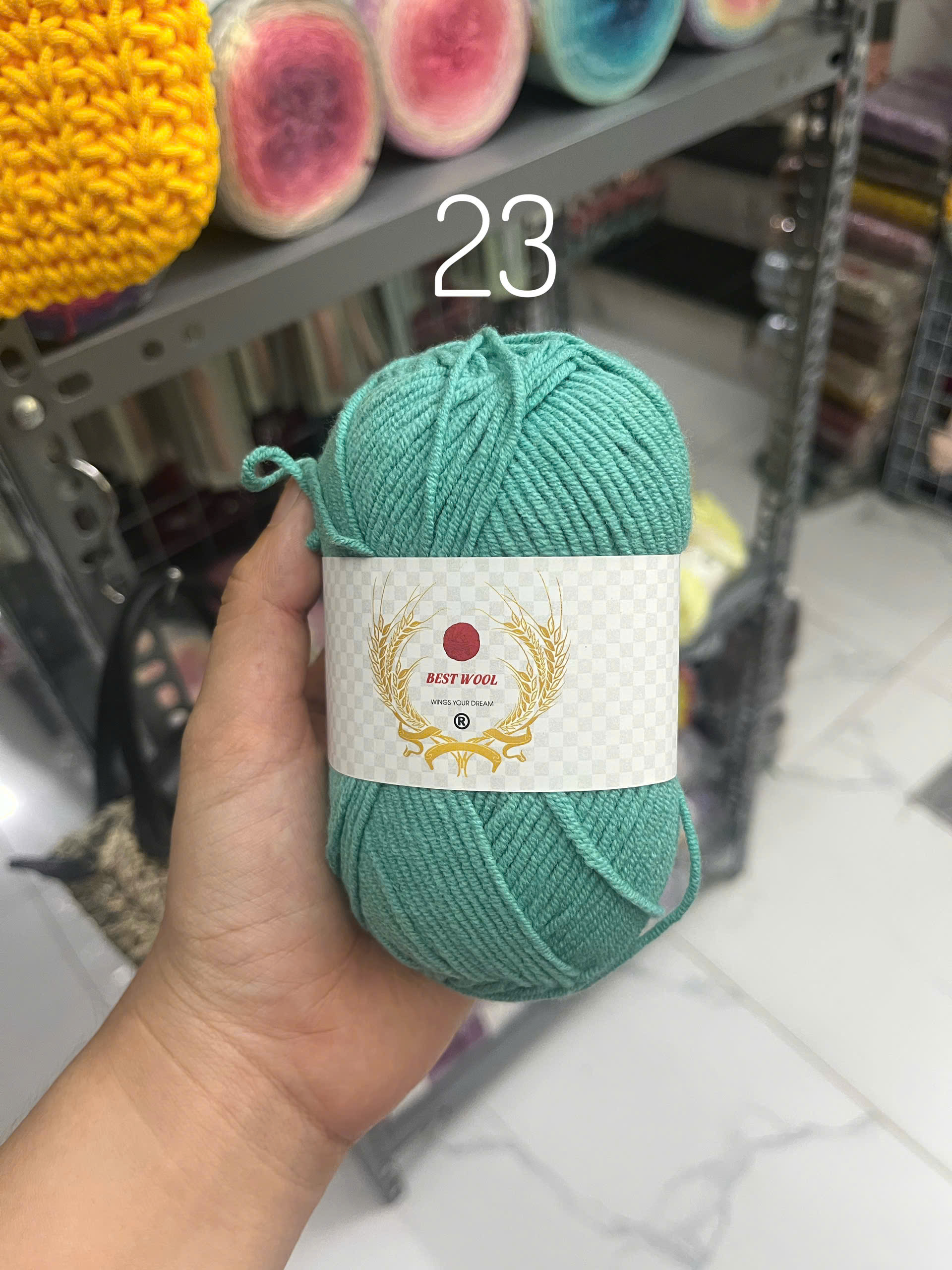 Len Best Wool cuộn 50g cỡ sợi 1,5mm ( XẢ LỖ CẮT DÒNG)