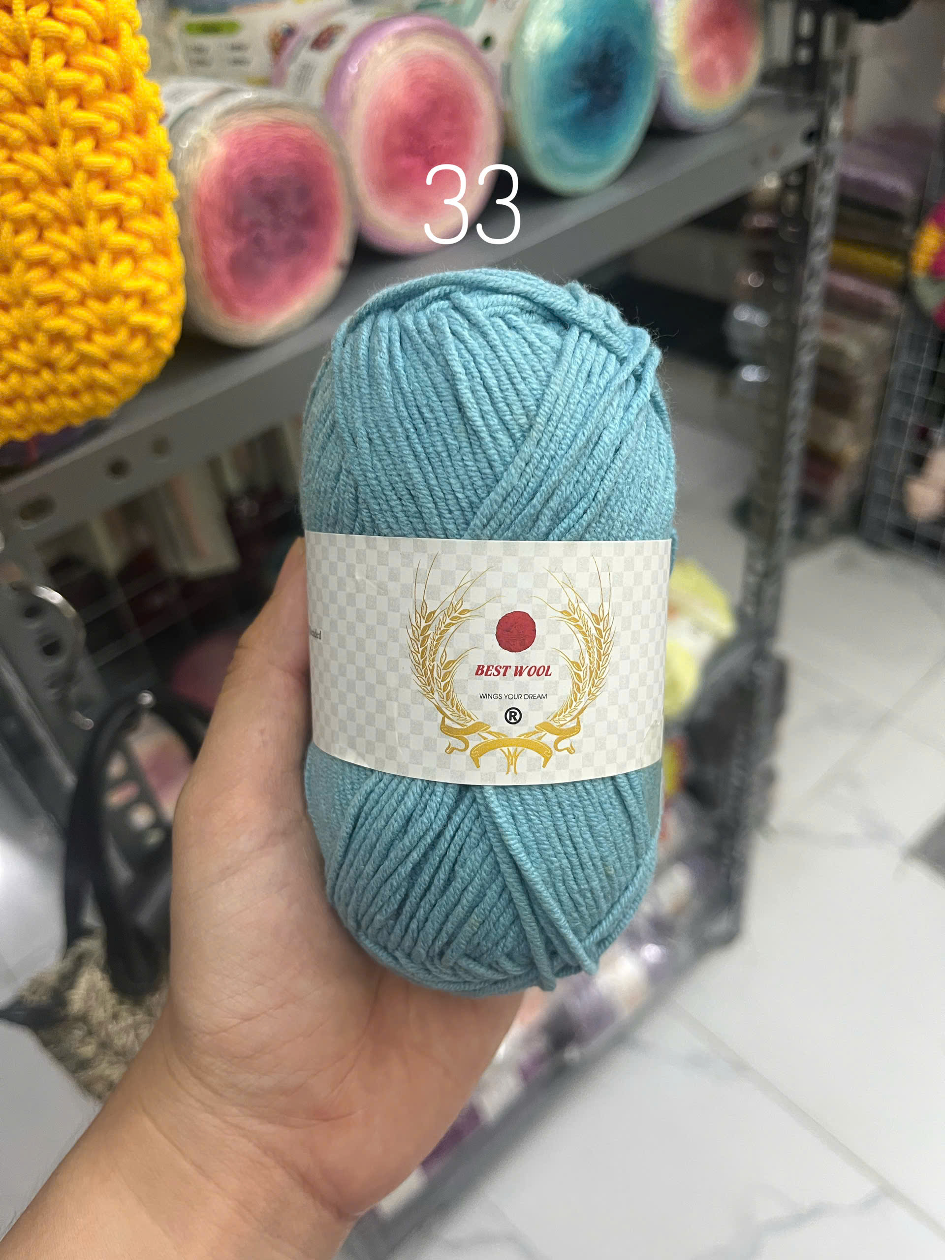 Len Best Wool cuộn 50g cỡ sợi 1,5mm ( XẢ LỖ CẮT DÒNG)