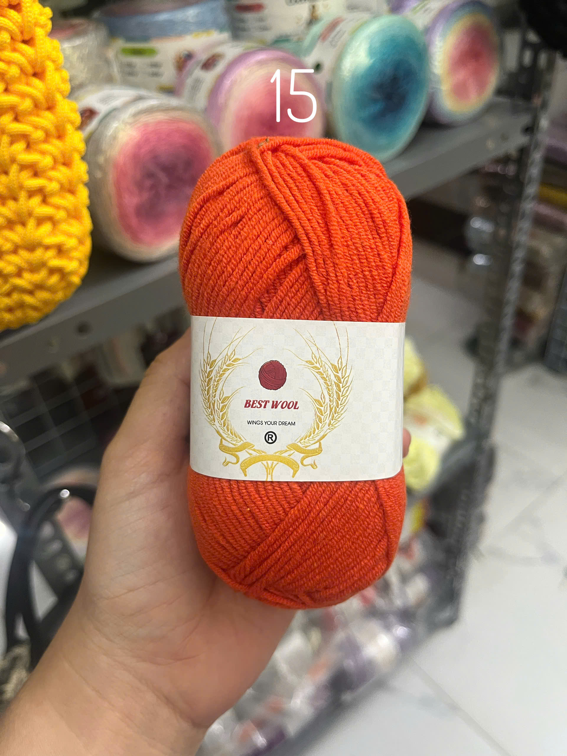 Len Best Wool cuộn 50g cỡ sợi 1,5mm ( XẢ LỖ CẮT DÒNG)