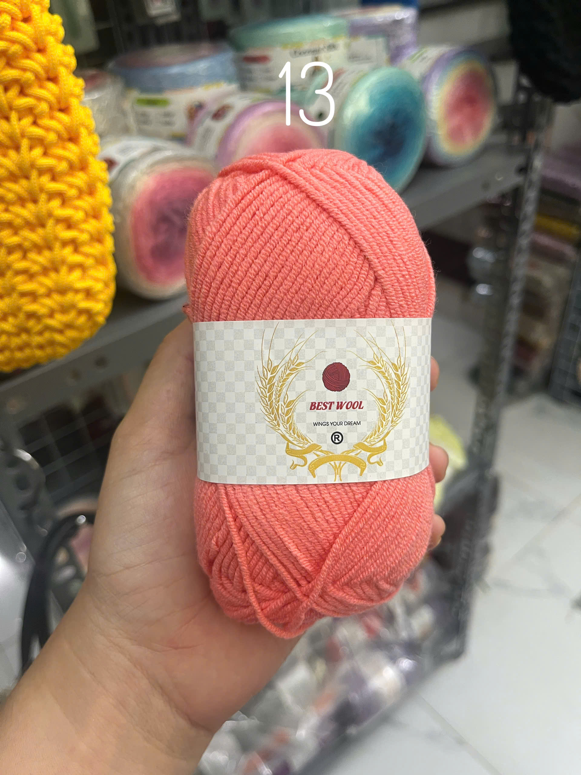 Len Best Wool cuộn 50g cỡ sợi 1,5mm ( XẢ LỖ CẮT DÒNG)