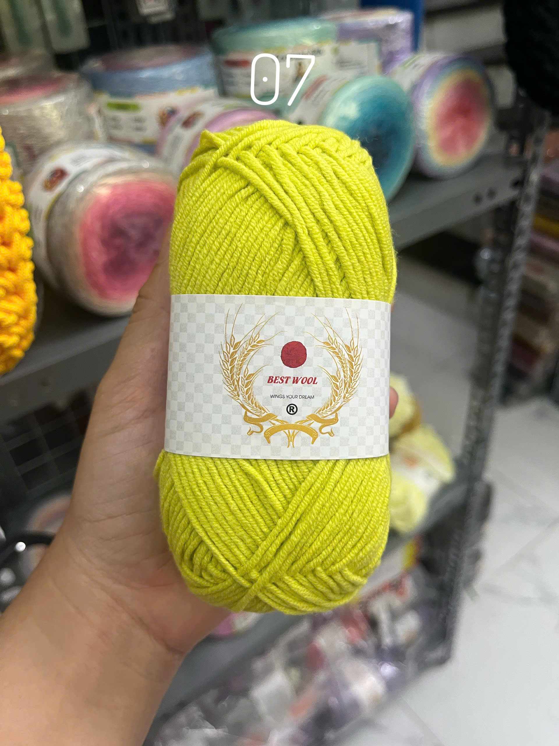 Len Best Wool cuộn 50g cỡ sợi 1,5mm ( XẢ LỖ CẮT DÒNG)