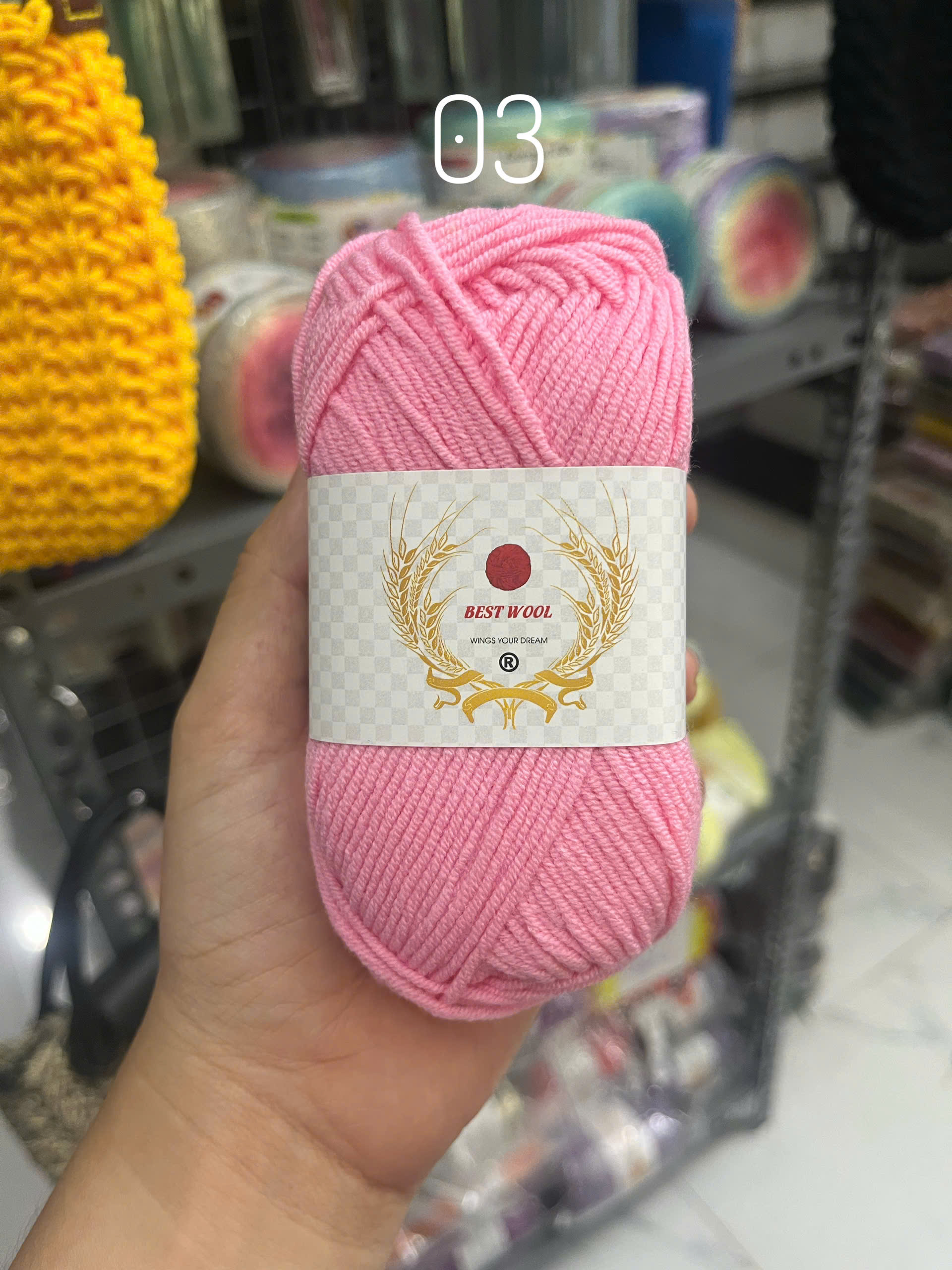 Len Best Wool cuộn 50g cỡ sợi 1,5mm ( XẢ LỖ CẮT DÒNG)