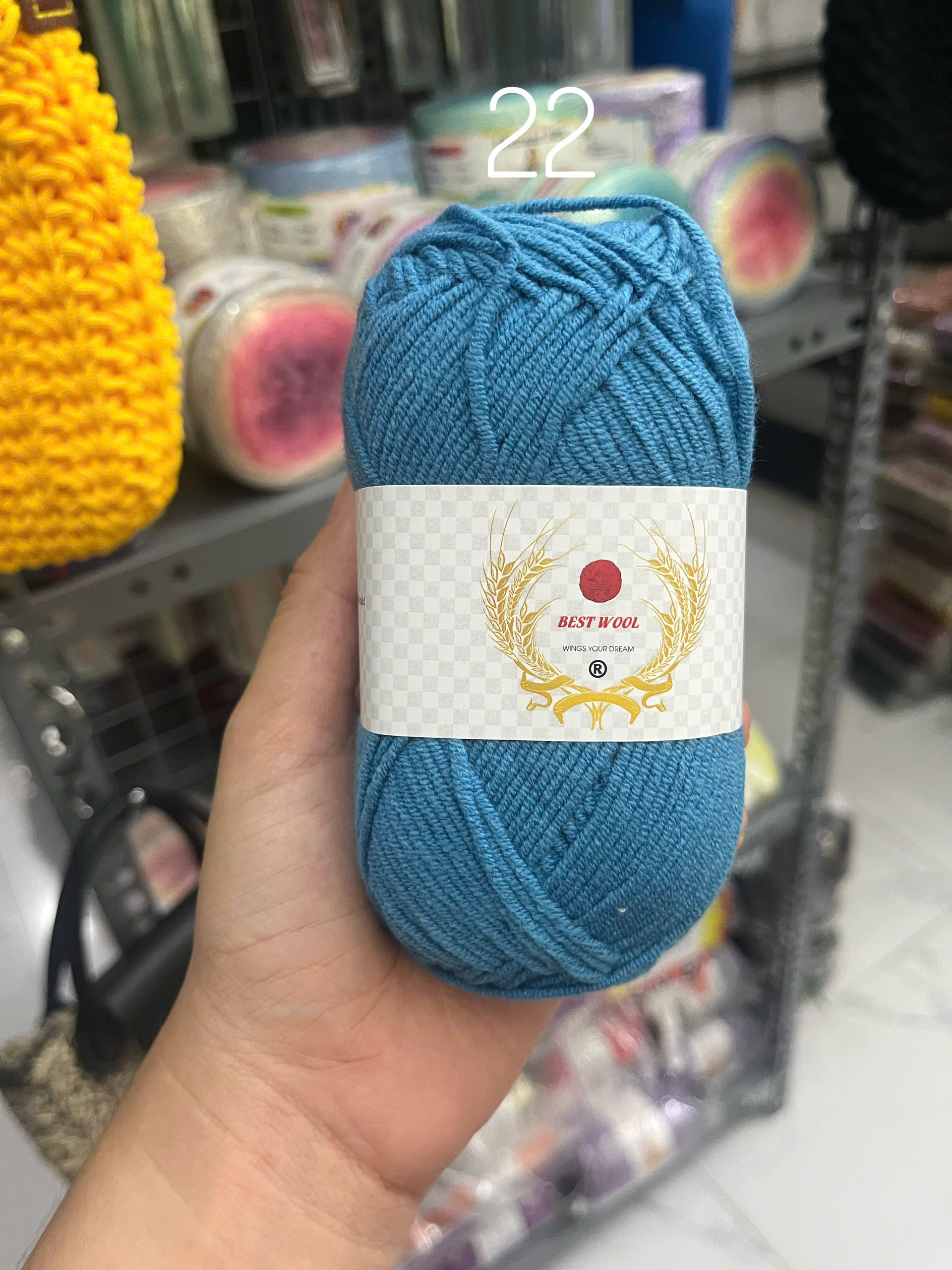 Len Best Wool cuộn 50g cỡ sợi 1,5mm ( XẢ LỖ CẮT DÒNG)