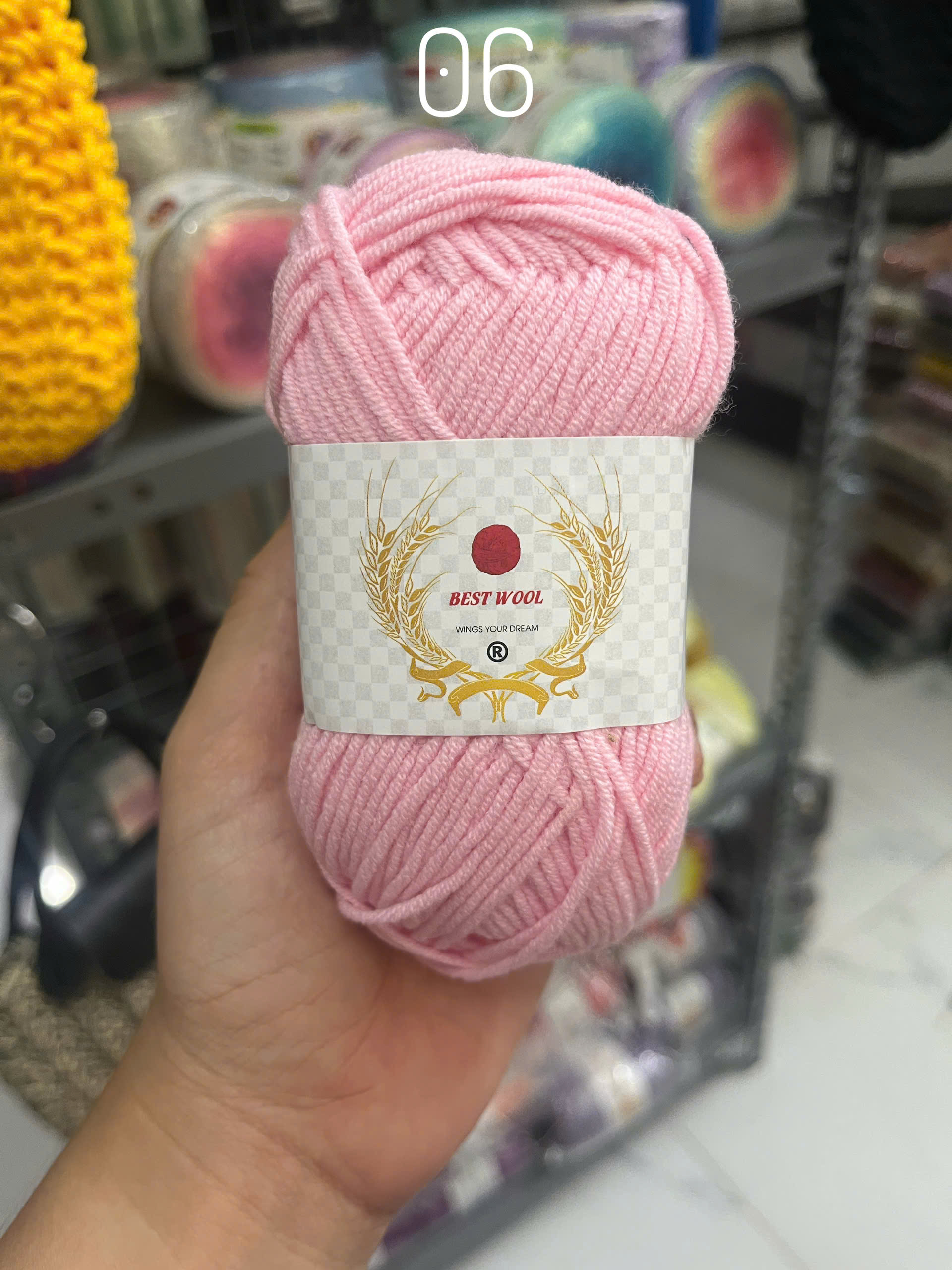 Len Best Wool cuộn 50g cỡ sợi 1,5mm ( XẢ LỖ CẮT DÒNG)