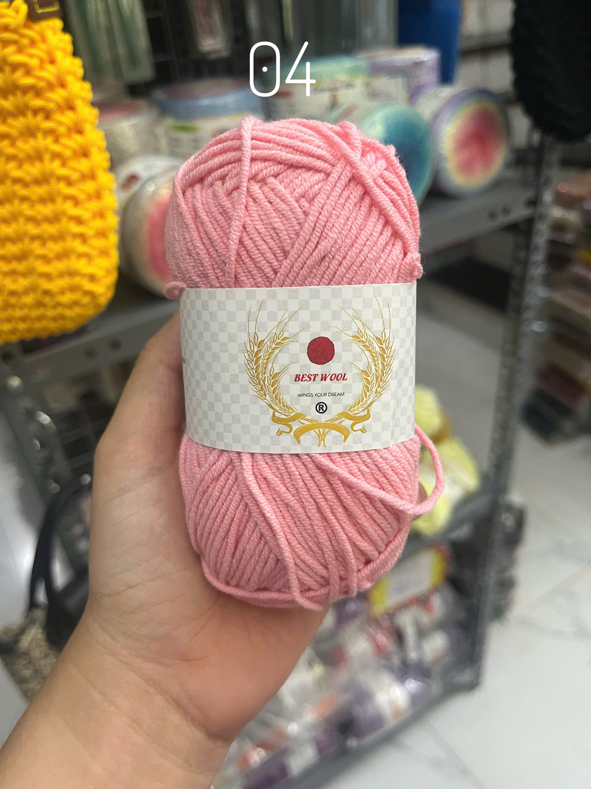 Len Best Wool cuộn 50g cỡ sợi 1,5mm ( XẢ LỖ CẮT DÒNG)