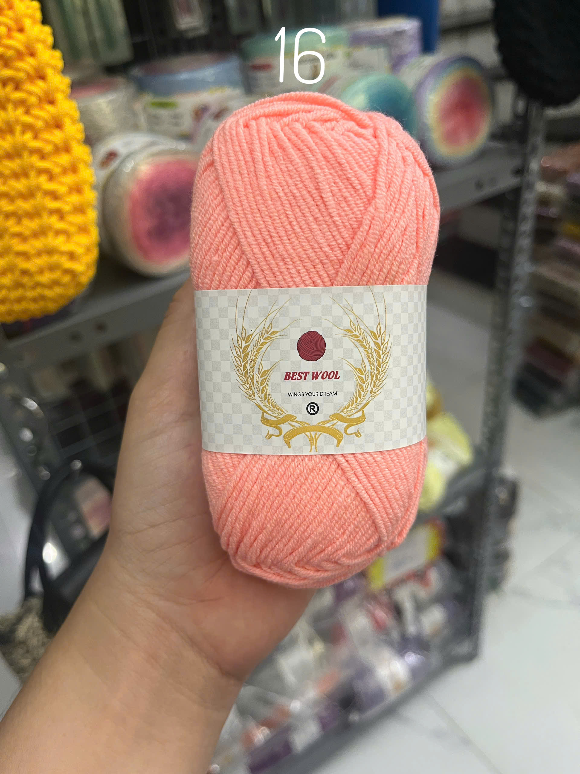 Len Best Wool cuộn 50g cỡ sợi 1,5mm ( XẢ LỖ CẮT DÒNG)